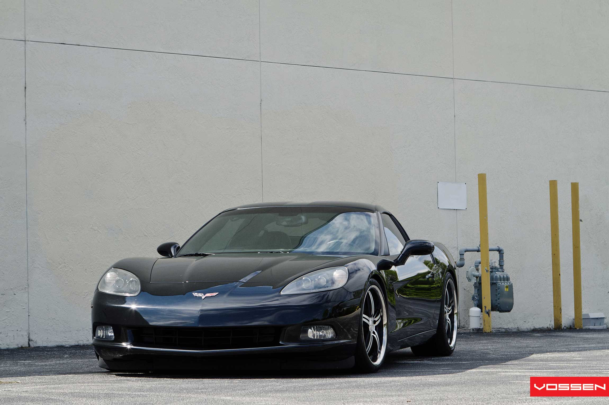 Custom Front Bumper on Chevy Corvette - Photo by Vossen
