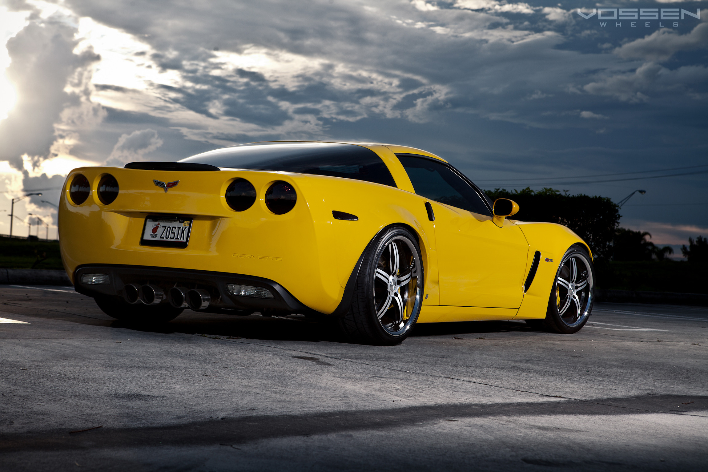 Yello Chevy Corvette Z06 Dark Smoke Taillights - Photo by Vossen