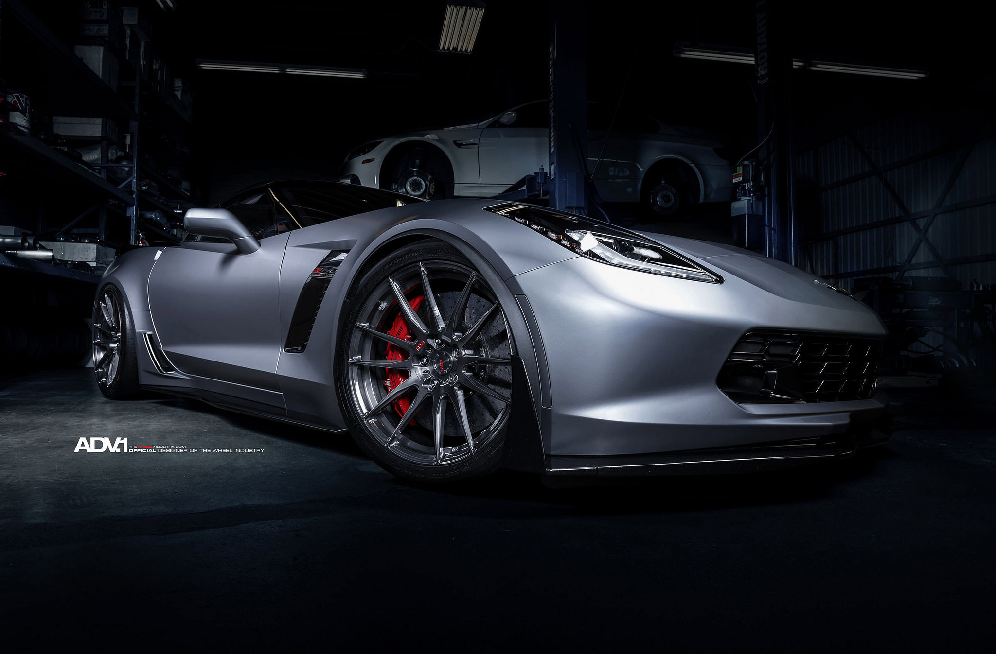 Silver Chevy Corvette Z06 C7 on ADV.1 Rims - Photo by ADV1