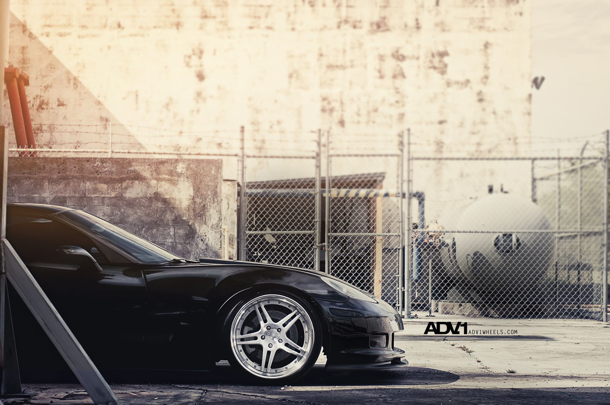 Custom Black Chevy Corvette Front Bumper - Photo by ADV.1