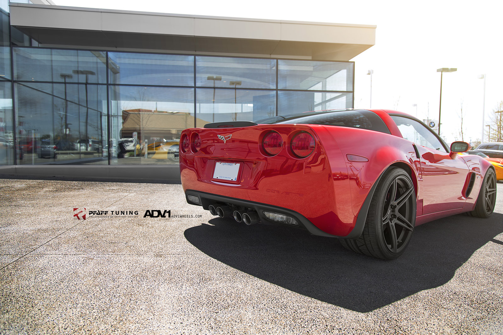 3rd Brake Light on Red Chevy Corvette - Photo by ADV.1