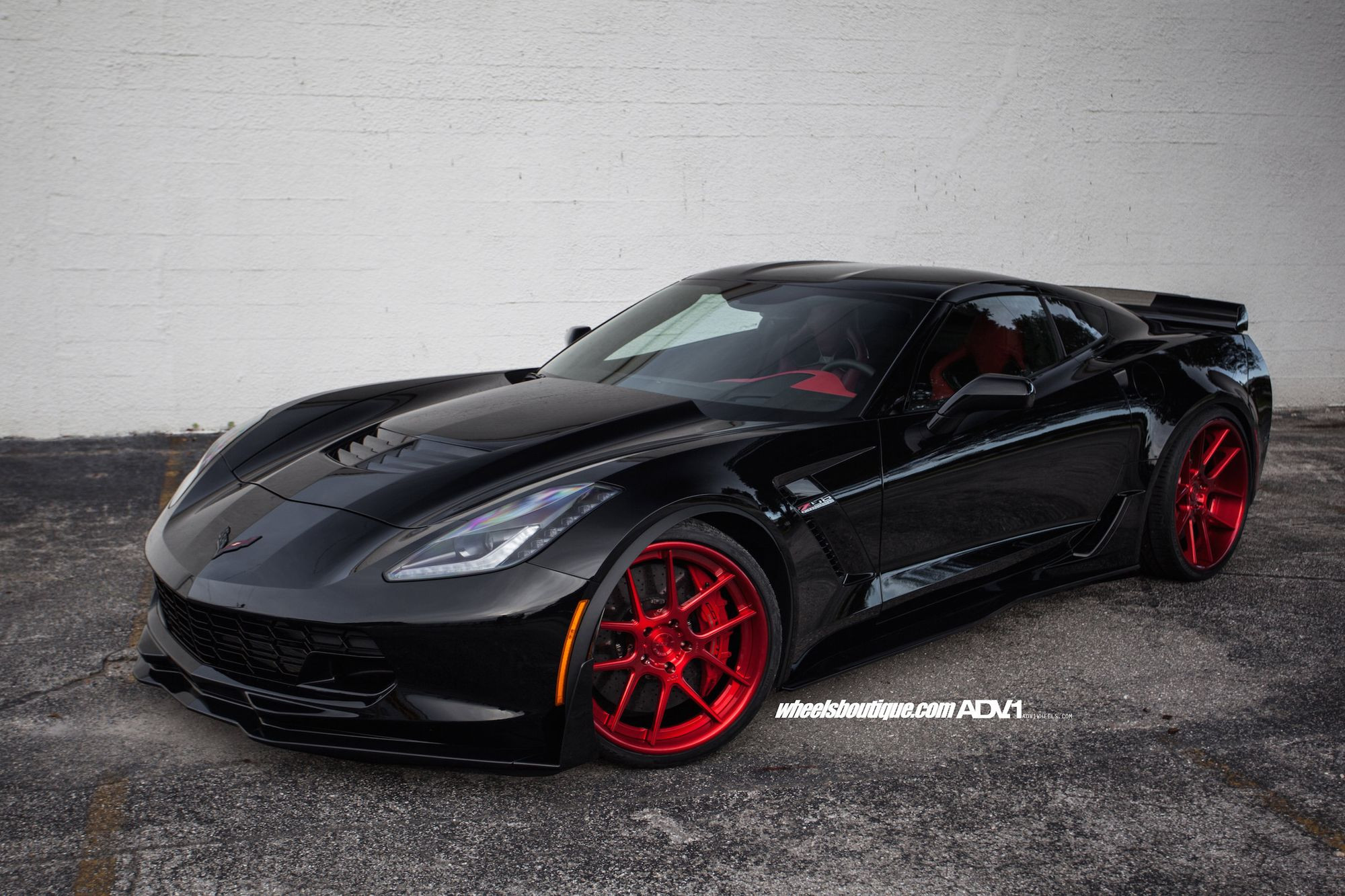 Black Chevy Corvette with Custom Hood - Photo by ADV.1