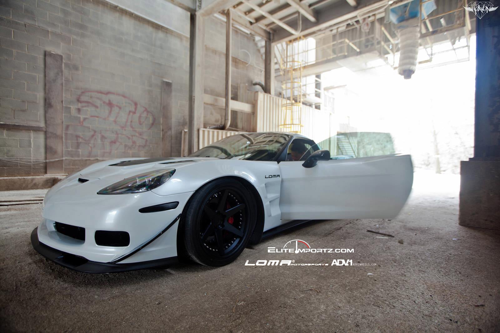 Custom White Chevy Corvette Side Scoops - Photo by ADV.1