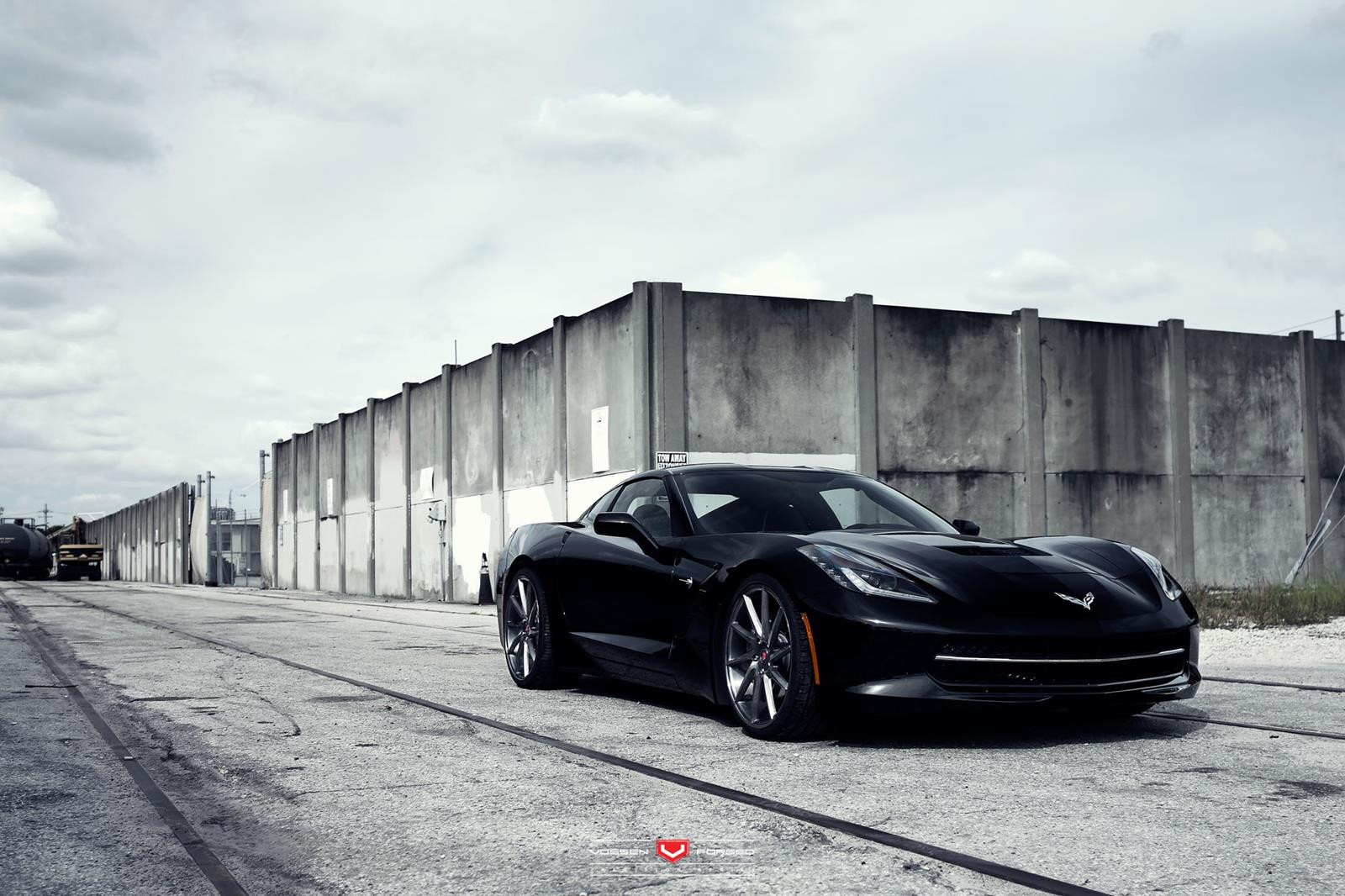 Vossen Graphite Multispoke Custom Wheels on Chevy Corvette - Photo by Vossen