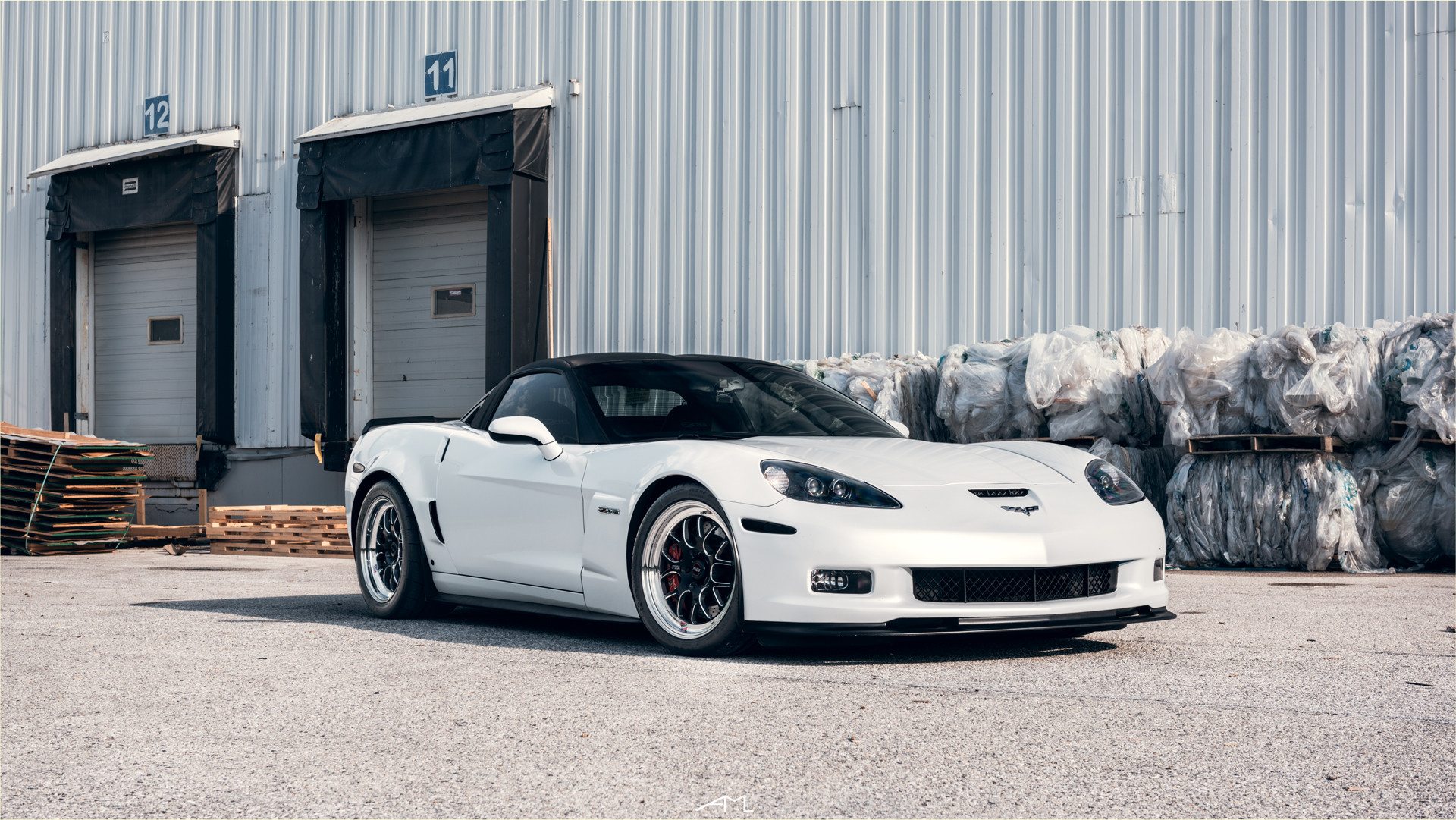 Aftermarket Front Lip on White Chevy Corvette - Photo by Arlen Liverman