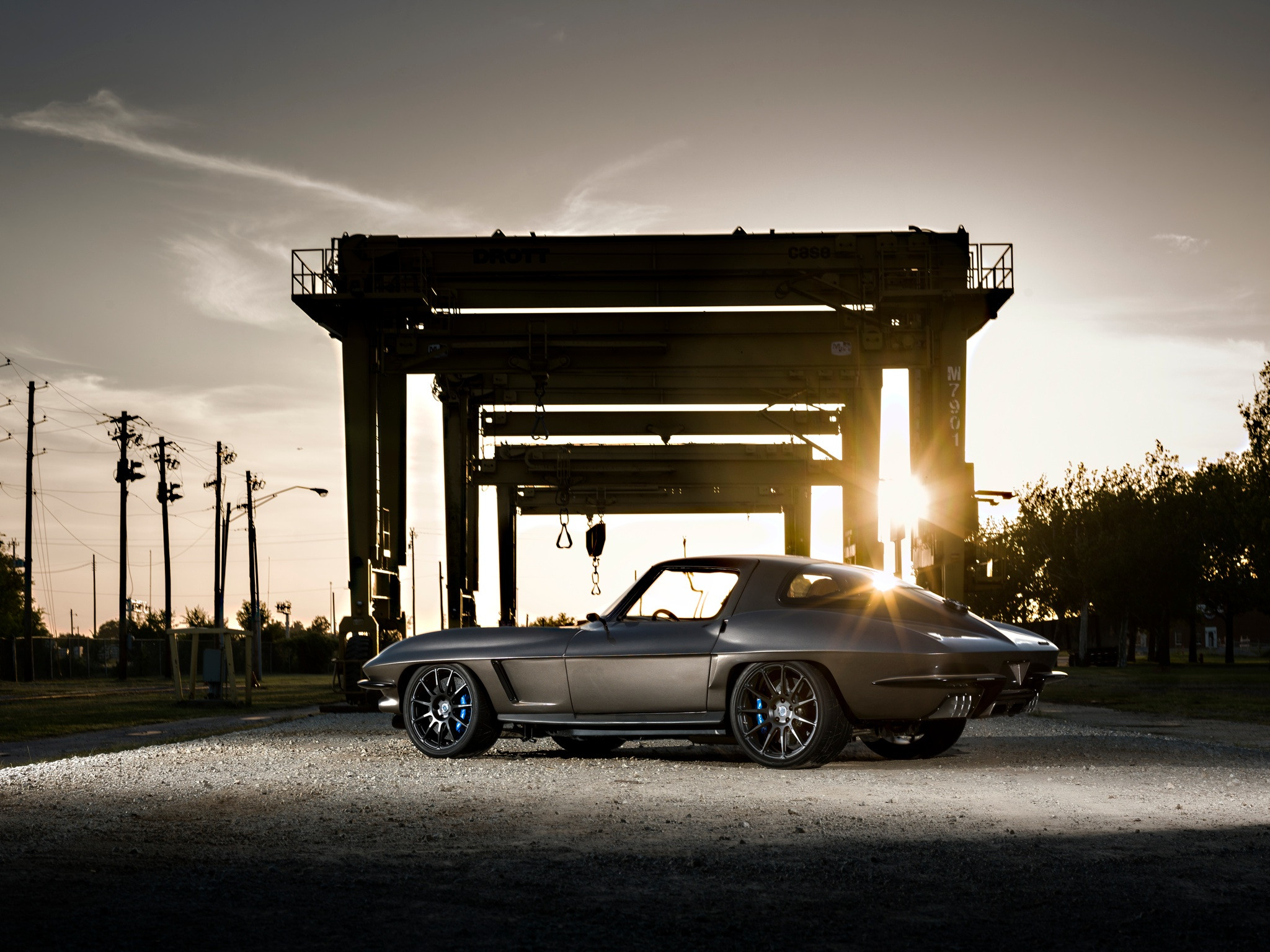 Custom Silver Chevy Corvette Z06 Side Scoops - Photo by HRE Wheels