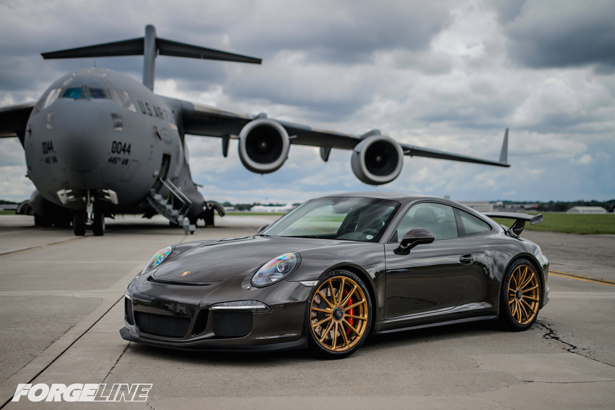 Matte Bronze Forgeline Wheels on Gray Chevy Corvette - Photo by Forgeline Motorsports