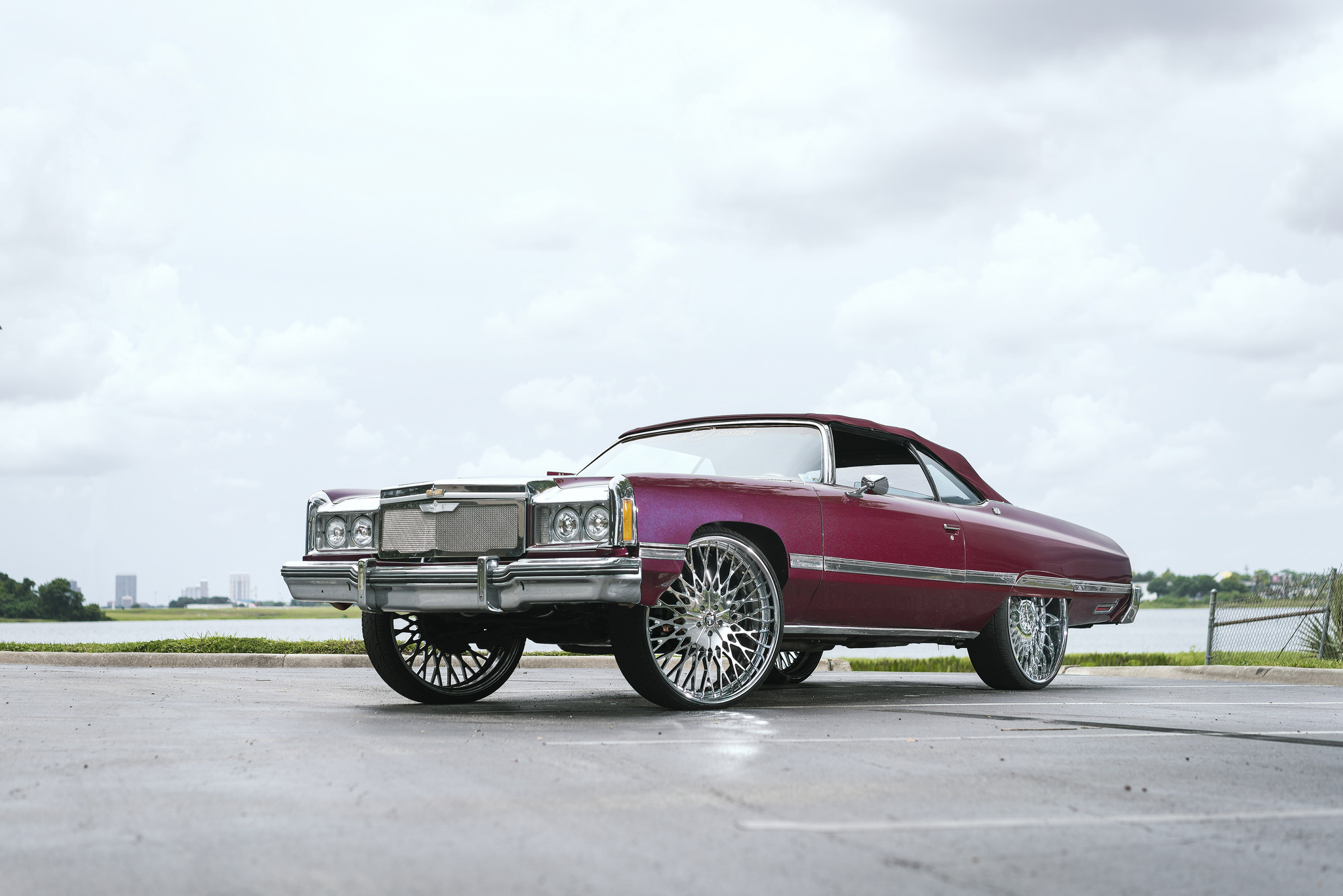 Cherry Red Chevy Impala on Polished DUB Wheels - Photo by DUB
