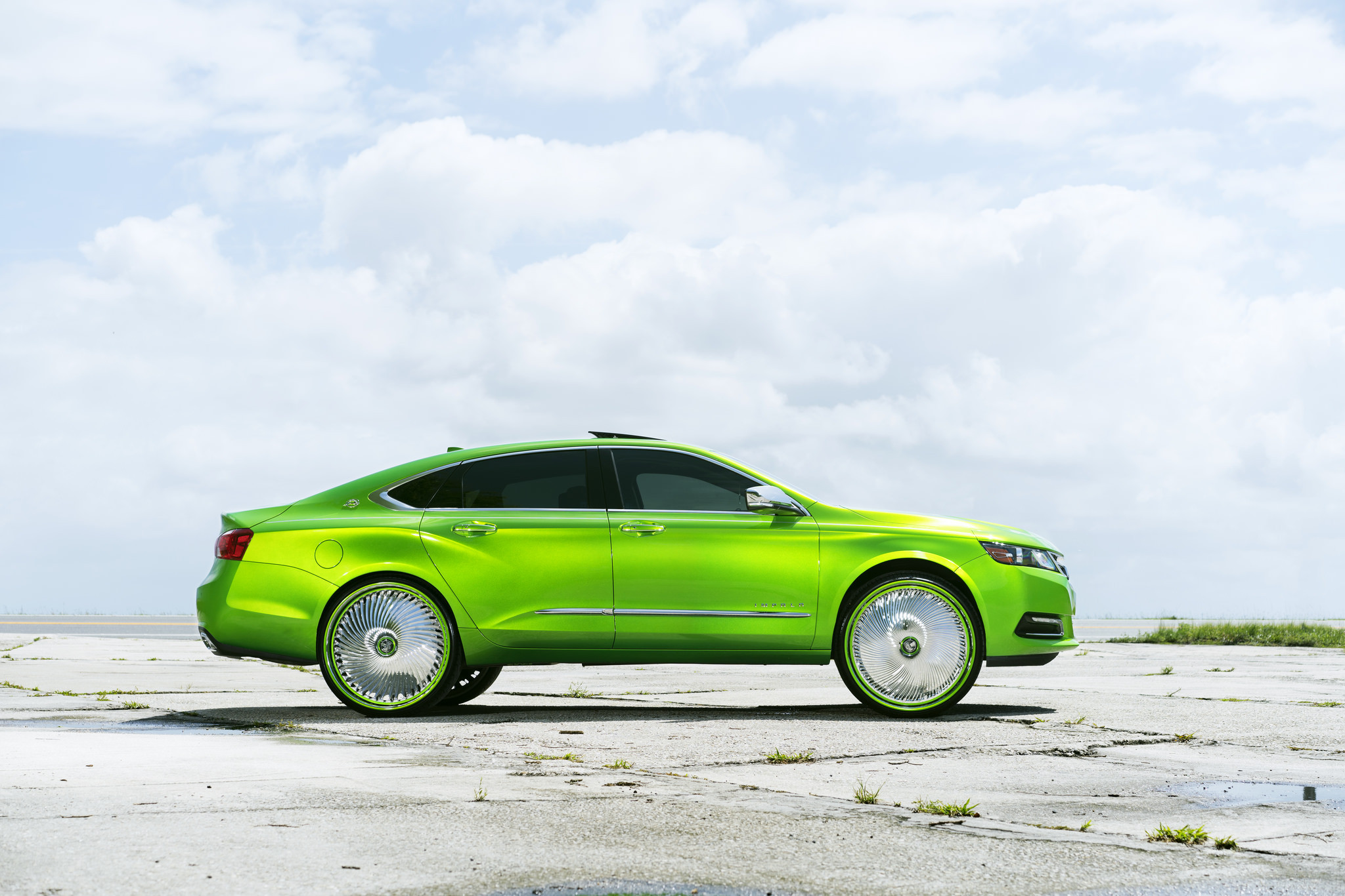 Chrome Diragio Series DUB Rims on Chevy Impala - Photo by DUB
