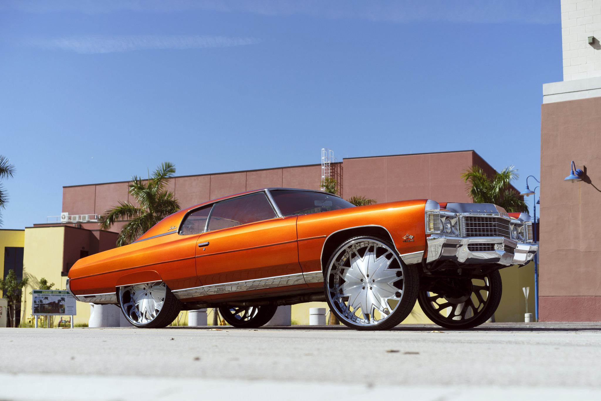 Brushed 30 Inch DUB Wheels on Chevy Impala - Photo by DUB