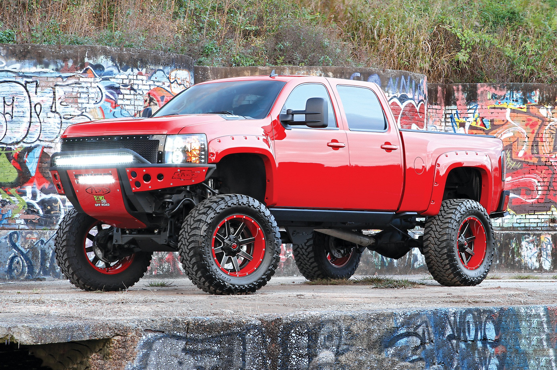 Red Monster - Silverado HD with ADD Prerunner Bumper - Photo by Brandon Burrell