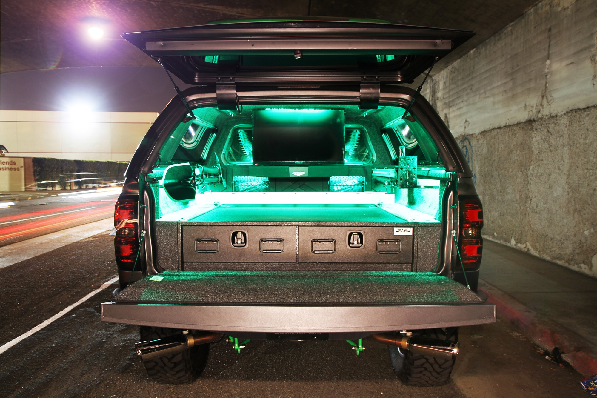 Silverado Bed Drawer System And Camper Shell - Photo by Brian Mcgee
