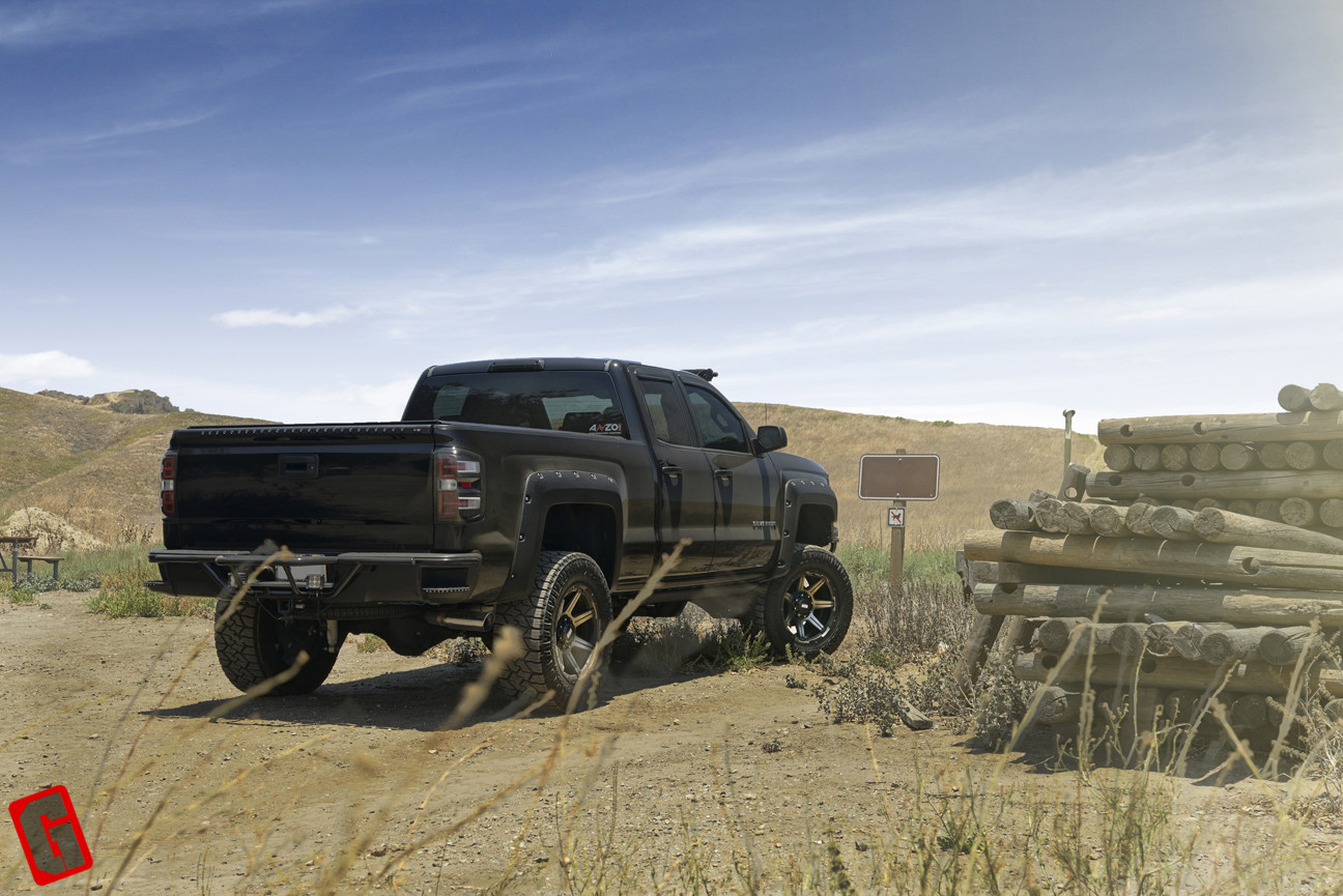 Chevy Silverado Work Truck With Custom Taillights - Photo by Grid Off-road