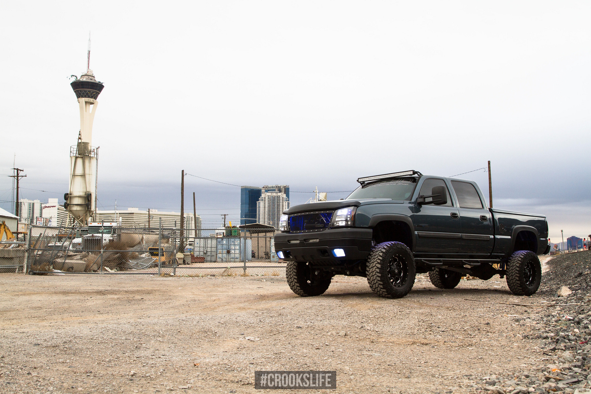 Off-road Front Bumper with LED Lights on Chevy Silverado - Photo by Jimmy Crook