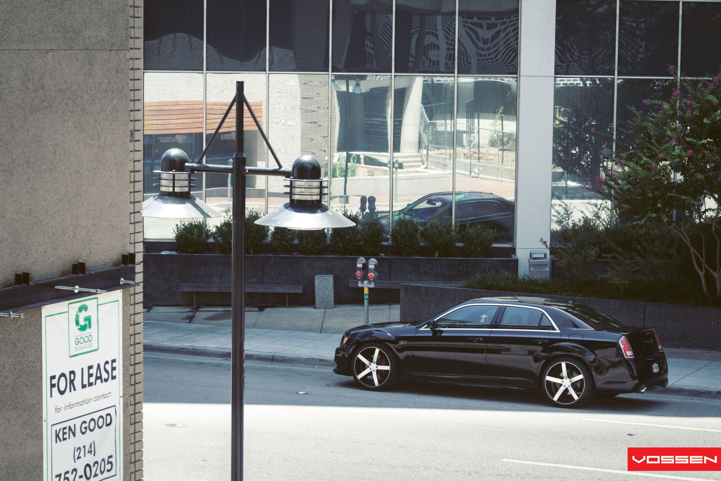 Chrome Vossen Rims on Black Chrysler 300 - Photo by Vossen