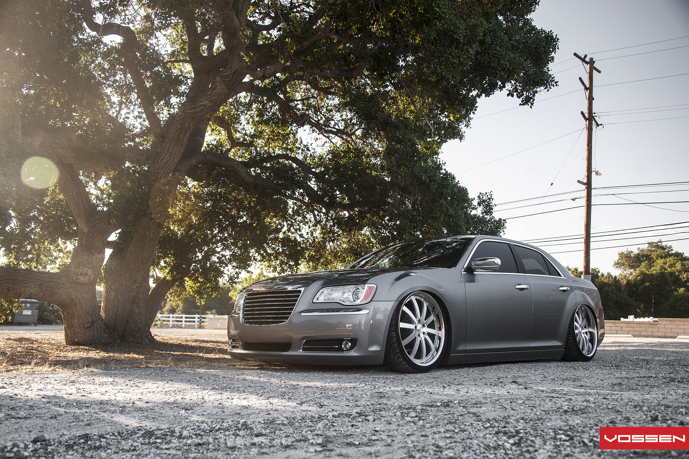 Custom Lowered Gray Chrysler 300 - Photo by Vossen