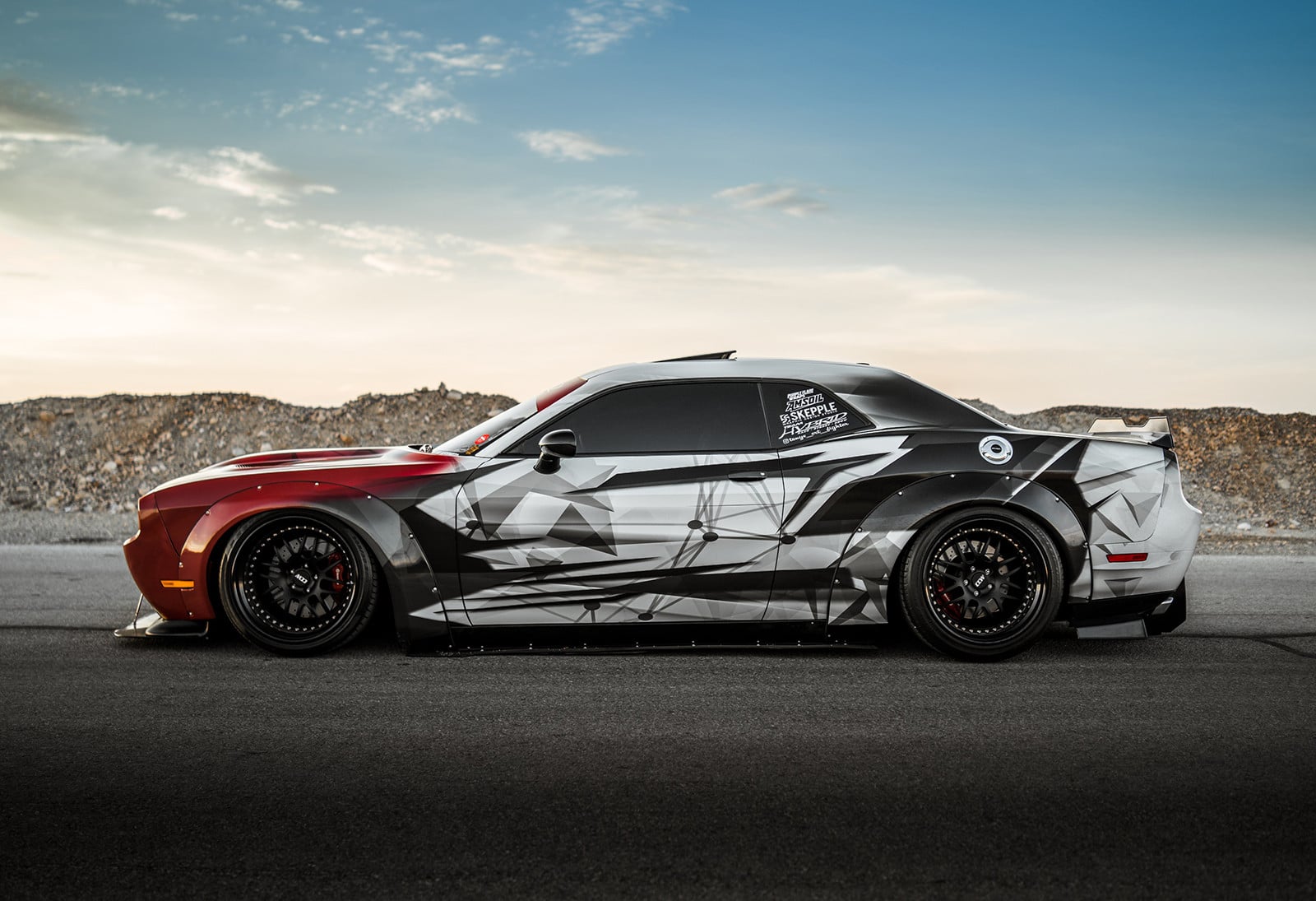 Custom Painted Dodge Challenger with Wide Body Kit - Photo by Pjdmedia