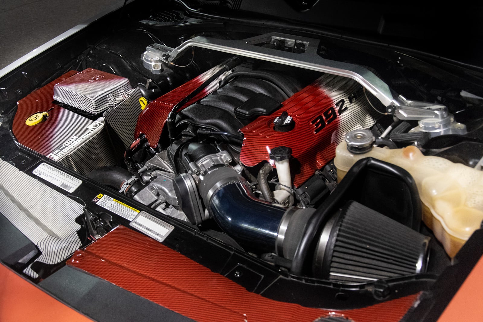 Dodge Challenger SRT with Aftermarket Air Intake System - Photo by Pjdmedia