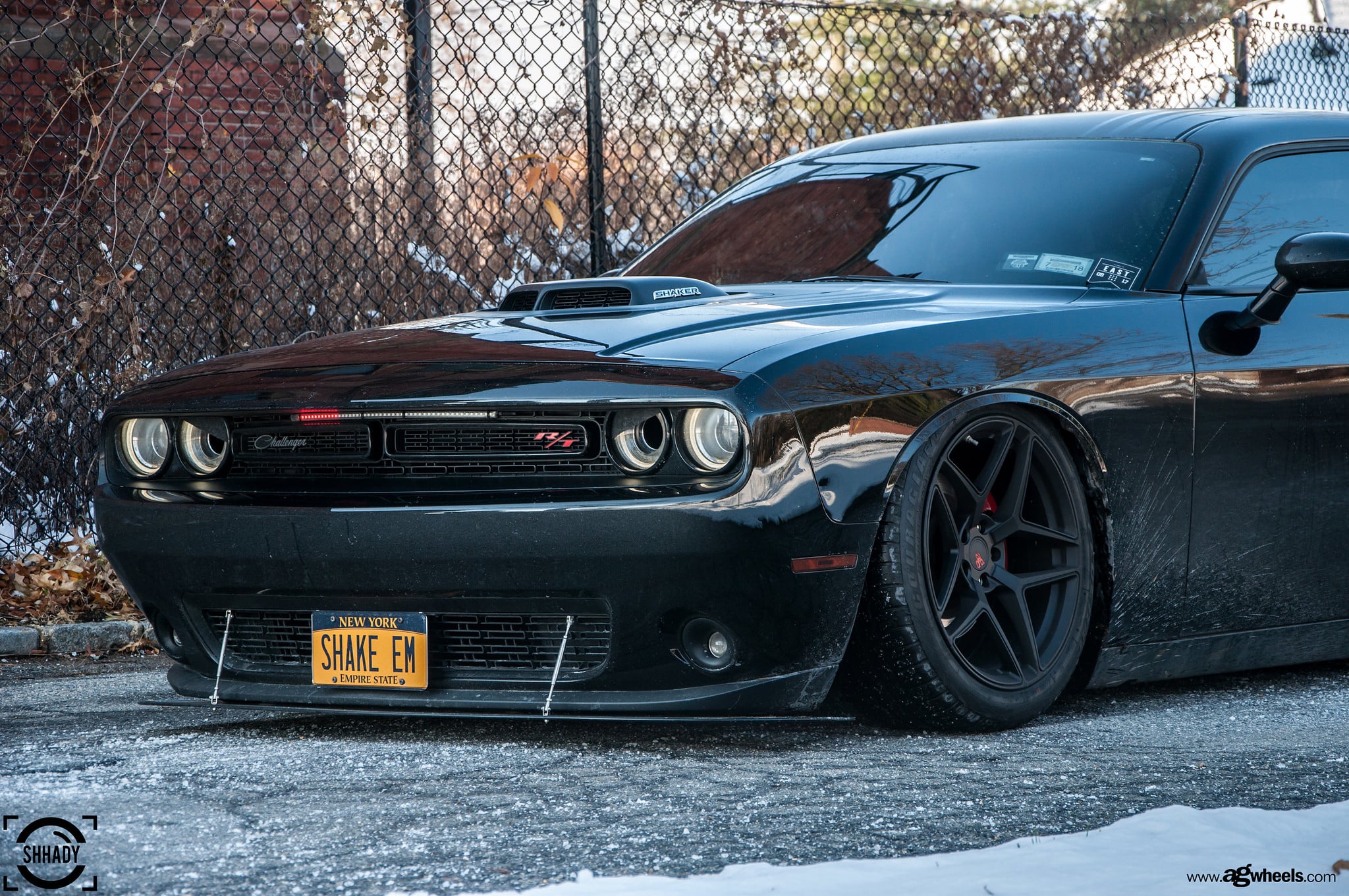 Custom Avant Garde Wheels on Black Dodge Challenger - Photo by Avant Garde Wheels