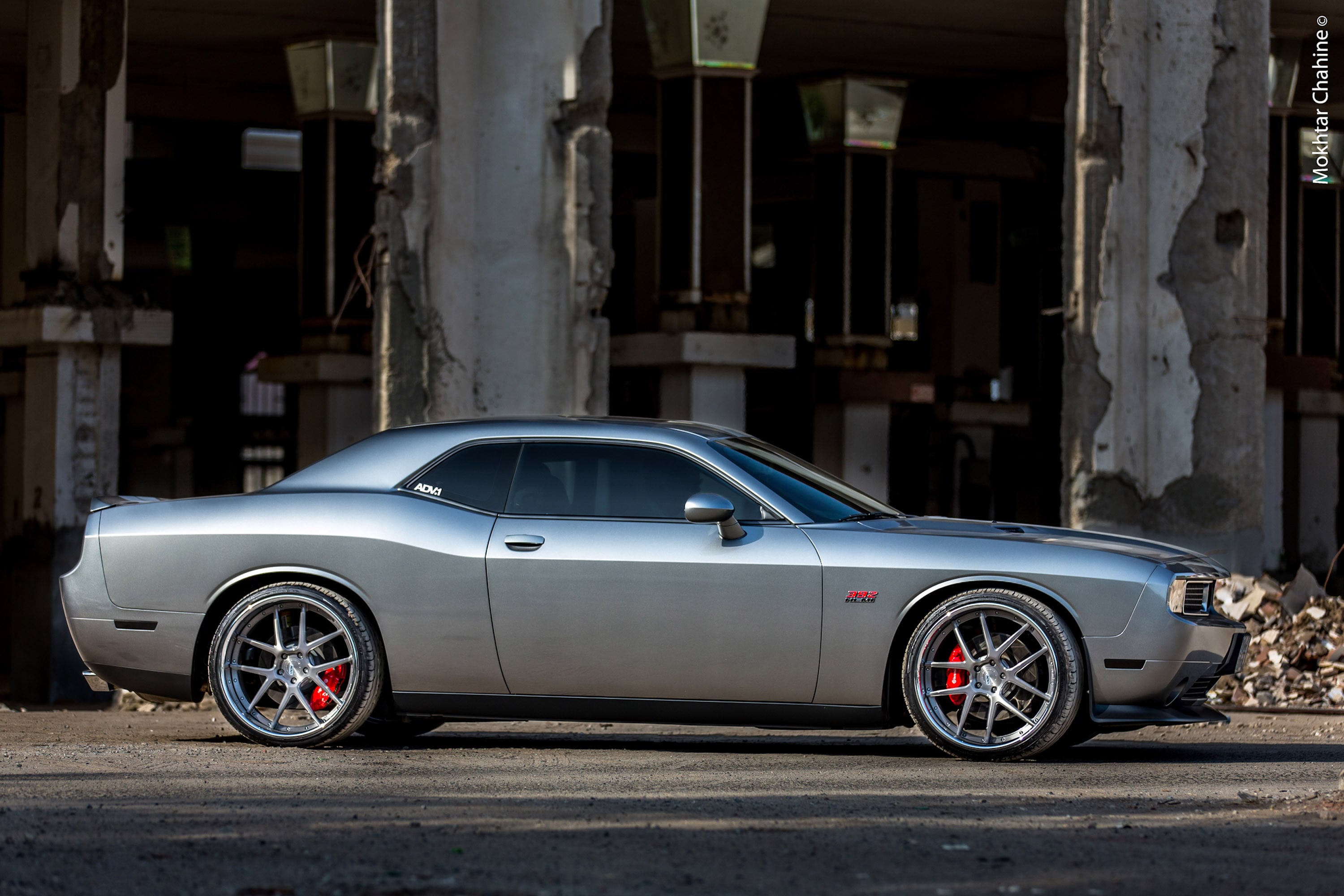 Grey Dodge Challenger 392 HEMI on ADV.1 Forged Rims - Photo by ADV1
