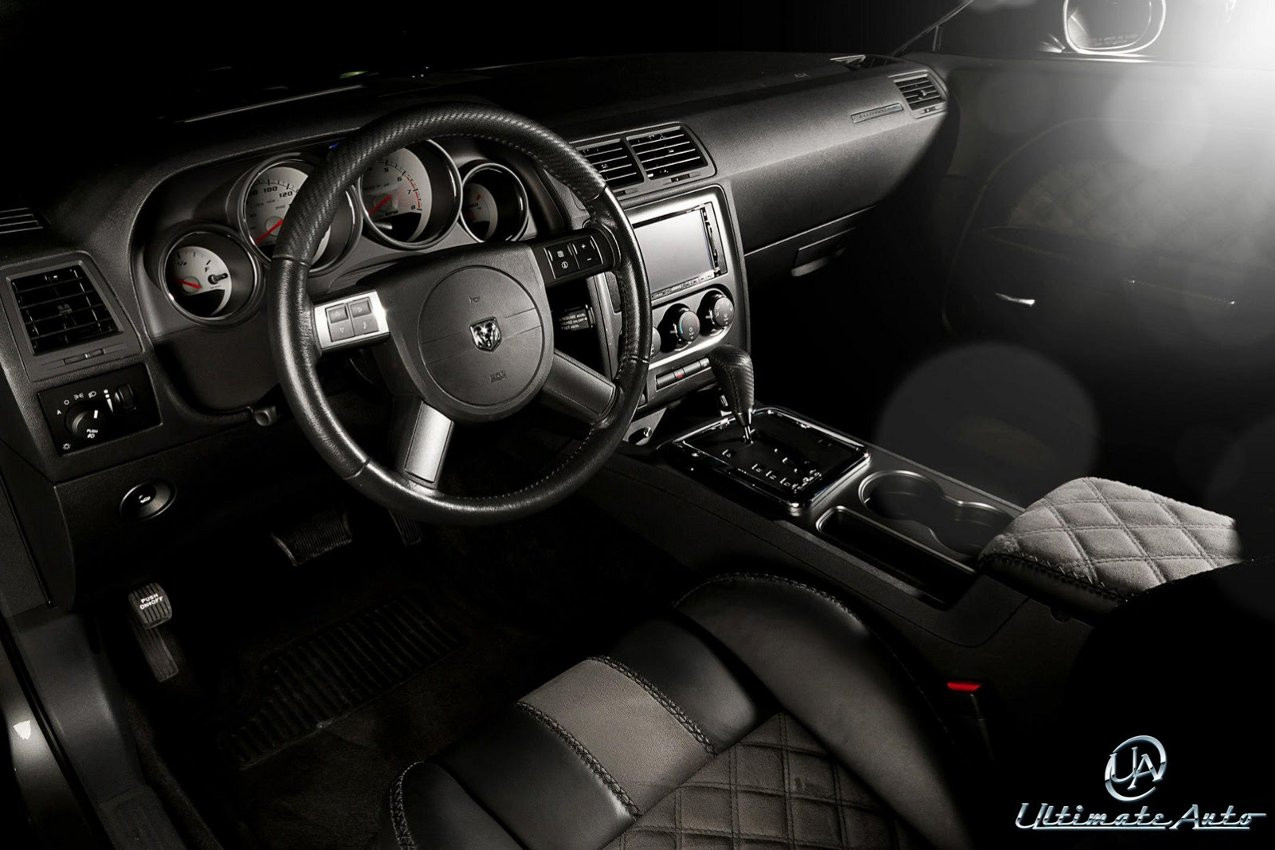 Challenger With Custom Stiched Leather Seats - Photo by Ultimate Auto