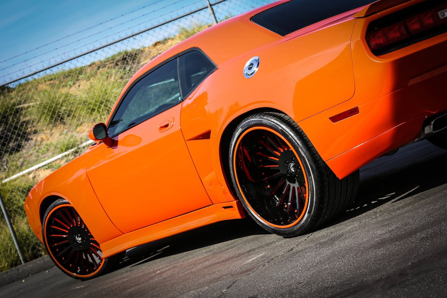 Dodge Challenger With Widebody Rear Fenders - Photo by Forgiato