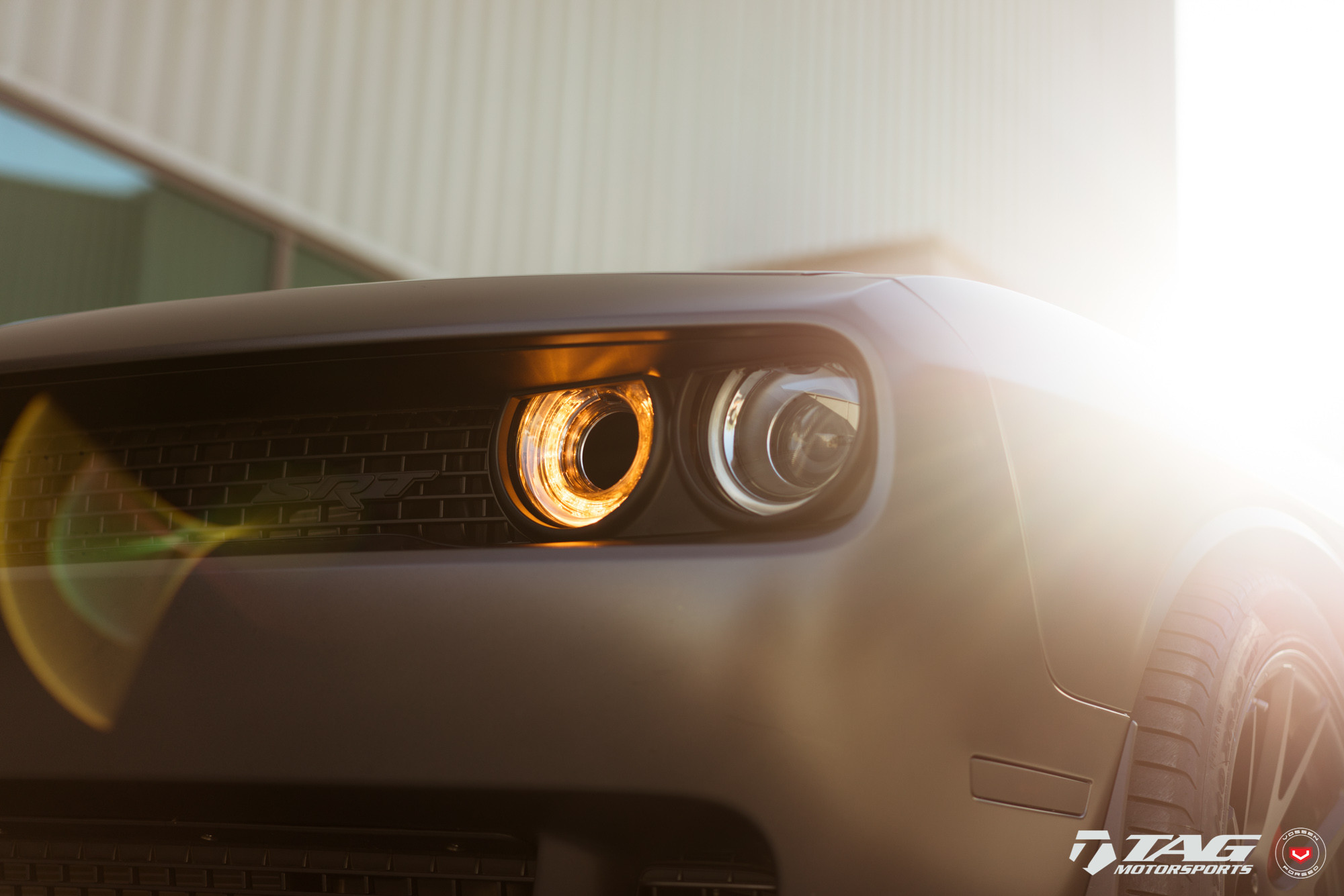 Dodge Challenger Halo Headlights - Photo by Vossen