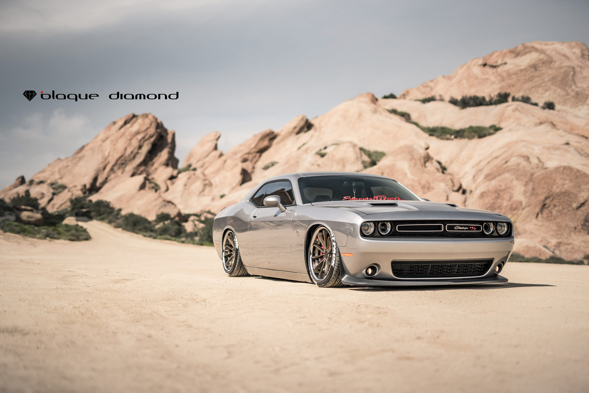 Slammed Dodge Challenger Scat Pack on Black Diamond Rims - Photo by Black Diamond