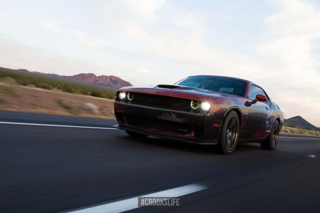 Dodge Challenger SRT with Aftermarket Hood - Photo by Jimmy Crook