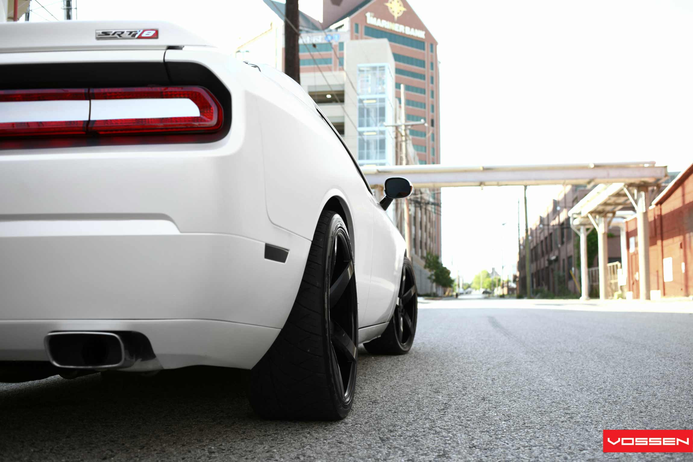 White Dodge Challenger SRT with Vossen Wheels - Photo by Vossen