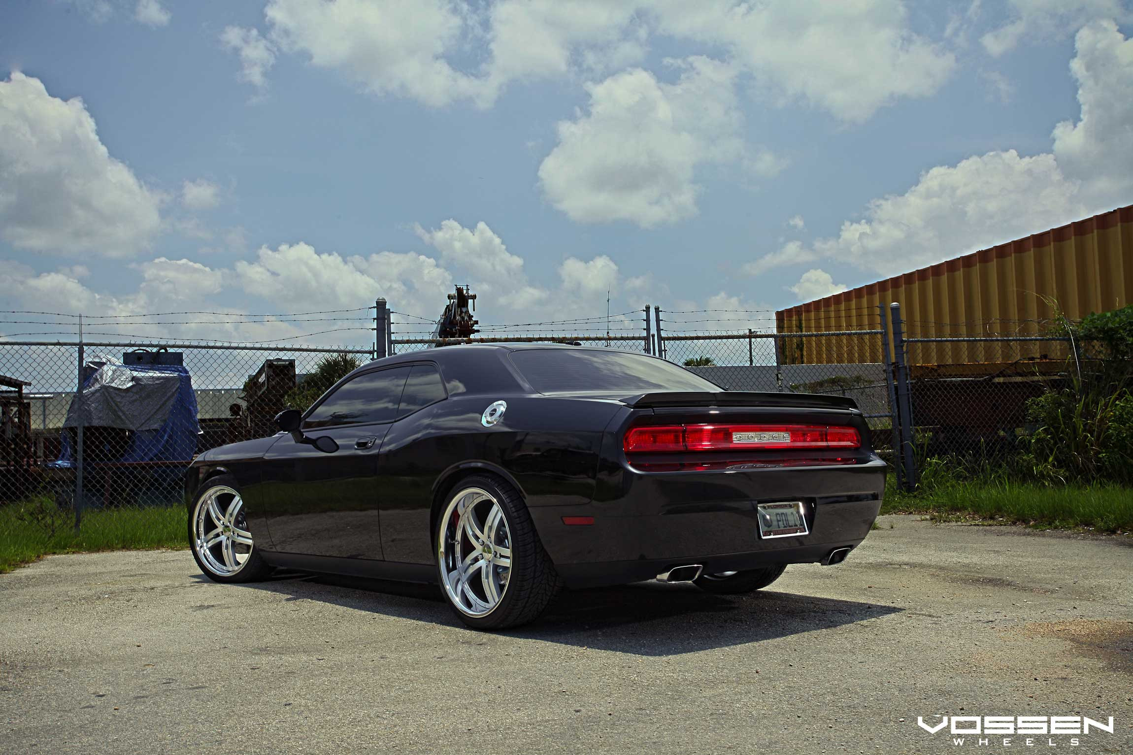 Black Dodge Challenger RT Rear Spoiler - Photo by Vossen