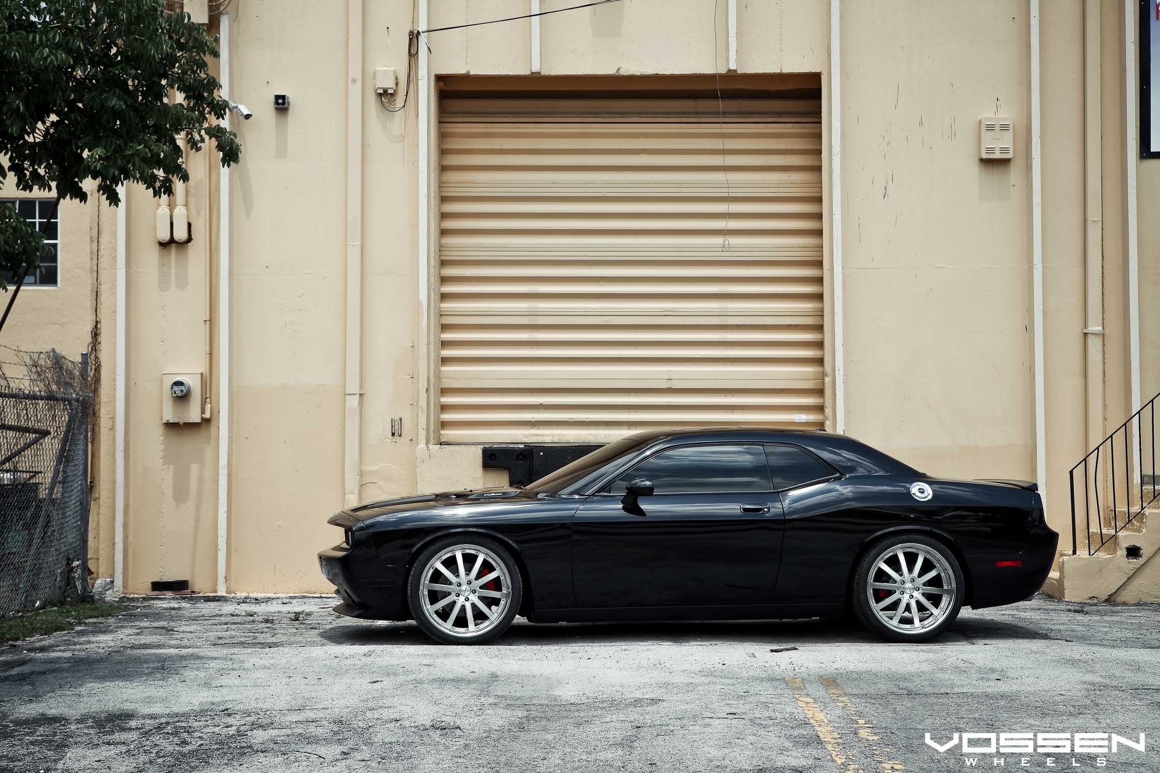 Black Dodge Challenger with Chrome Gas Cap - Photo by Vossen