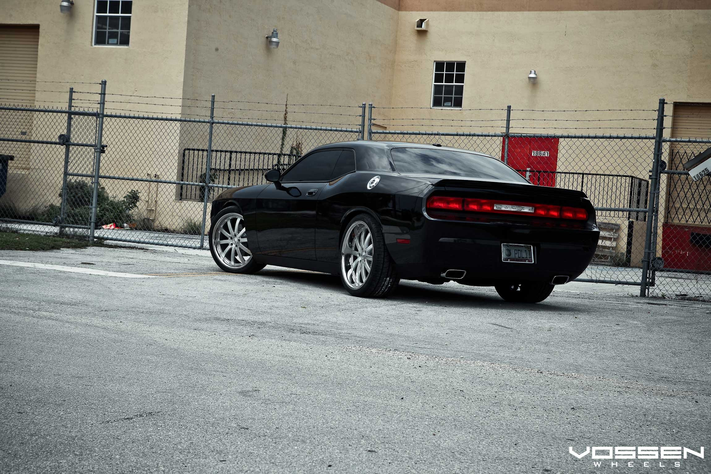 Vossen CV Wheels on Custom Black Dodge Challenger - Photo by Vossen