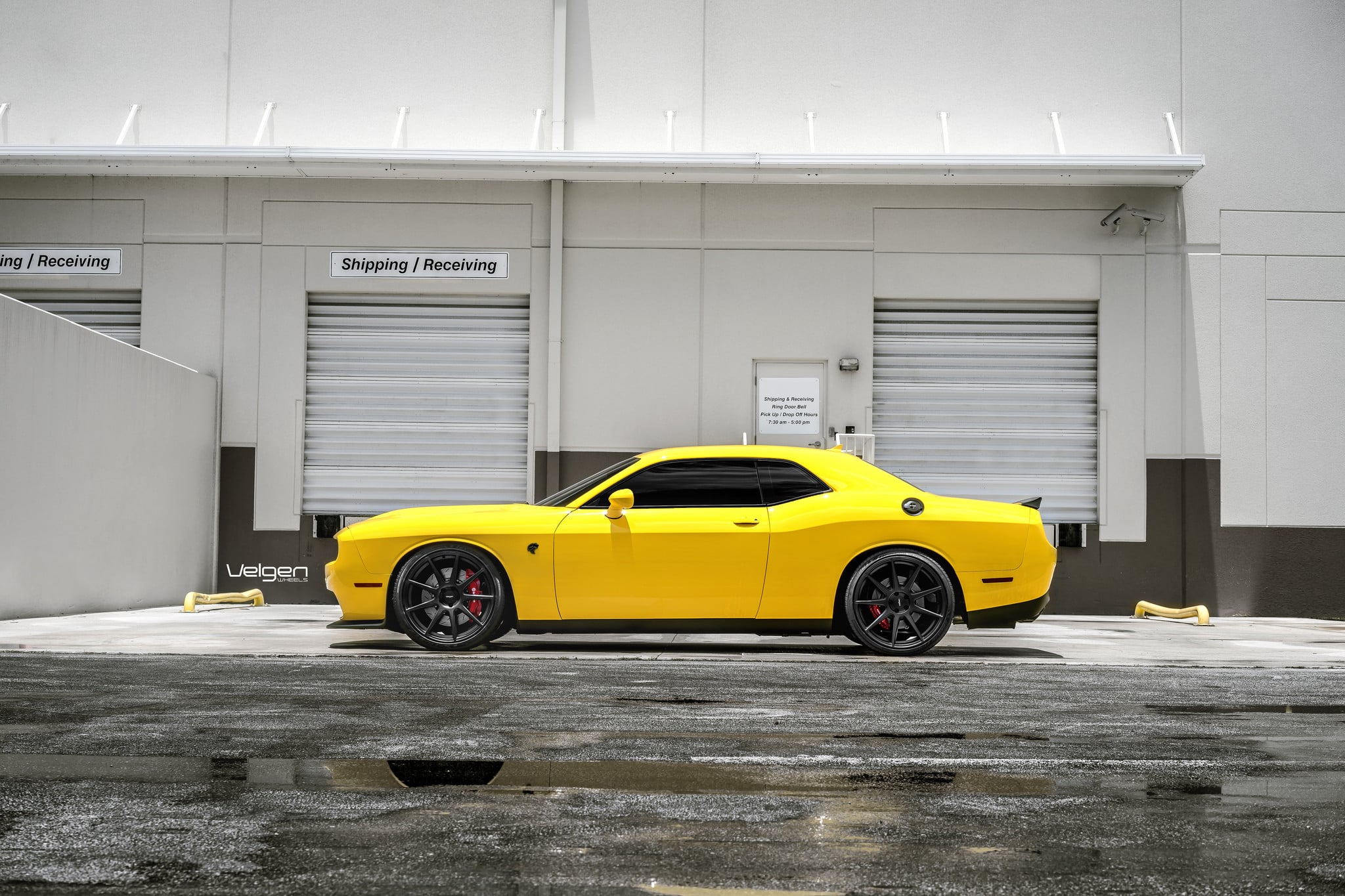 Yellow Dodge Challenger SRT with Velgen Wheels - Photo by Velgen