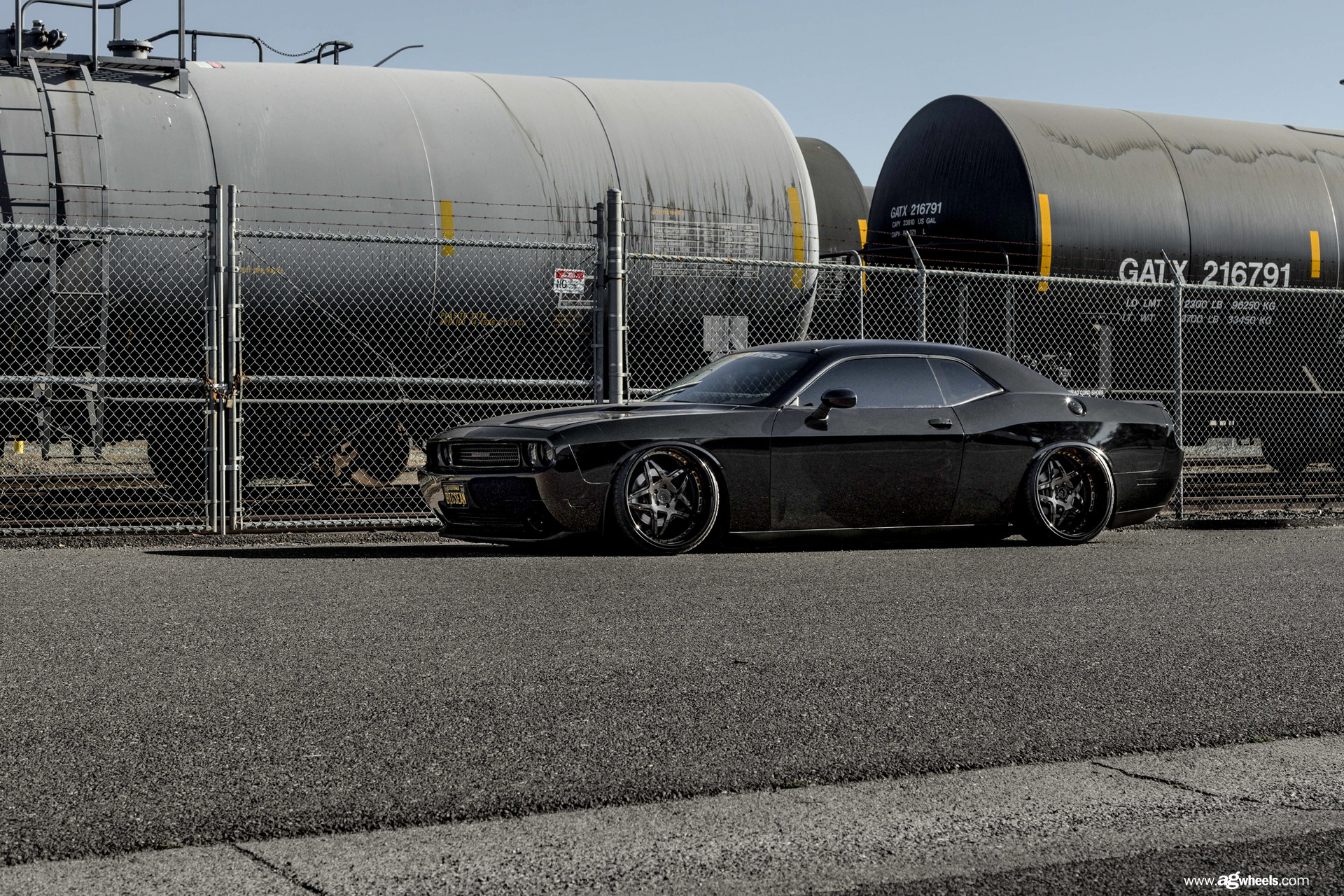 Gloss Black Avant Garde Wheels on Dodge Challenger - Photo by Avant Garde Wheels