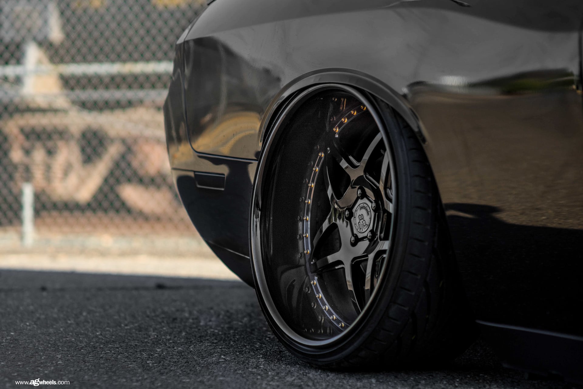 Black Stanced Dodge Challenger with Avant Garde Rims - Photo by Avant Garde Wheels