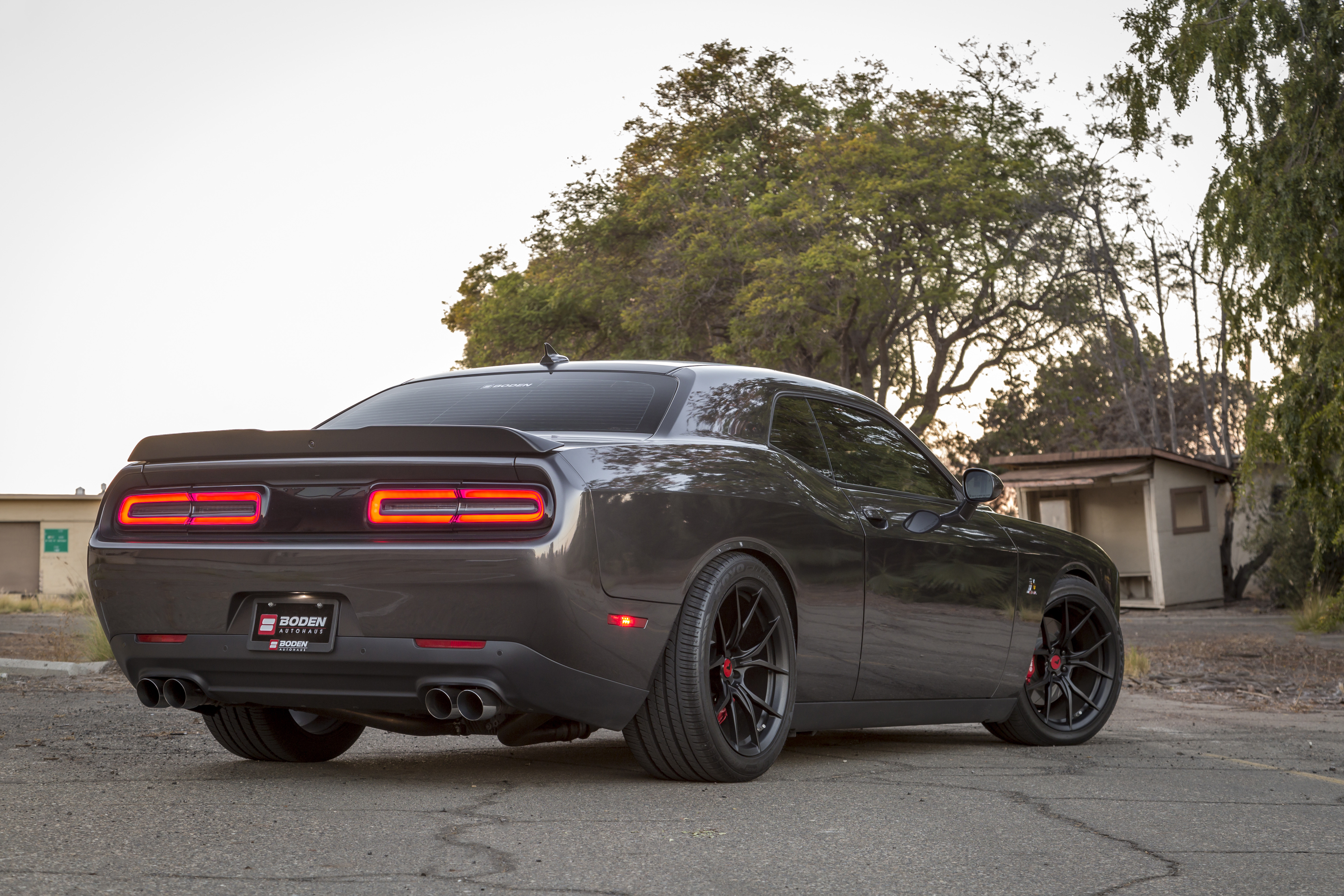 Custom Gray Dodge Challenger Rear Lip Spoiler - Photo by Vorstiner