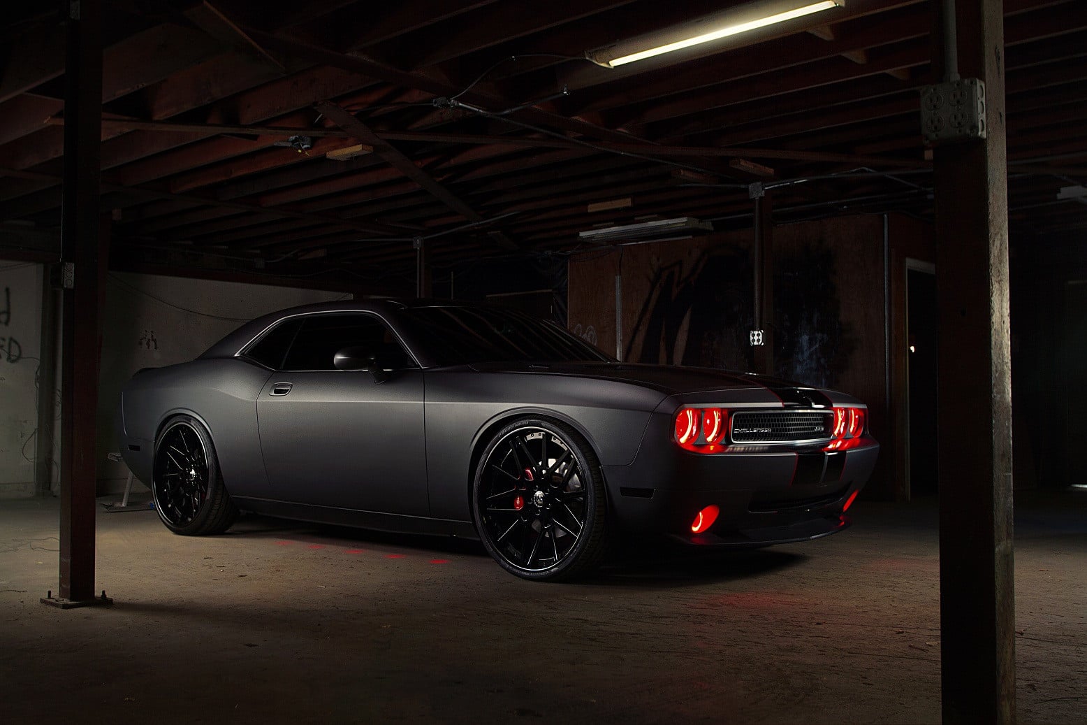 Matte Black Dodge Challenger - Photo by Garrett Wade