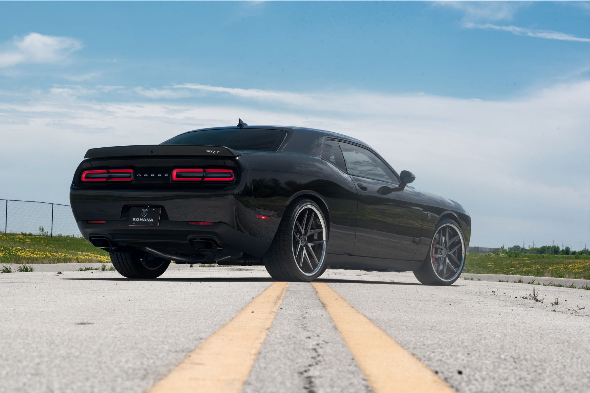 Black Dodge Challenger SRT with Aftermarket Rear Diffuser - Photo by zandbox