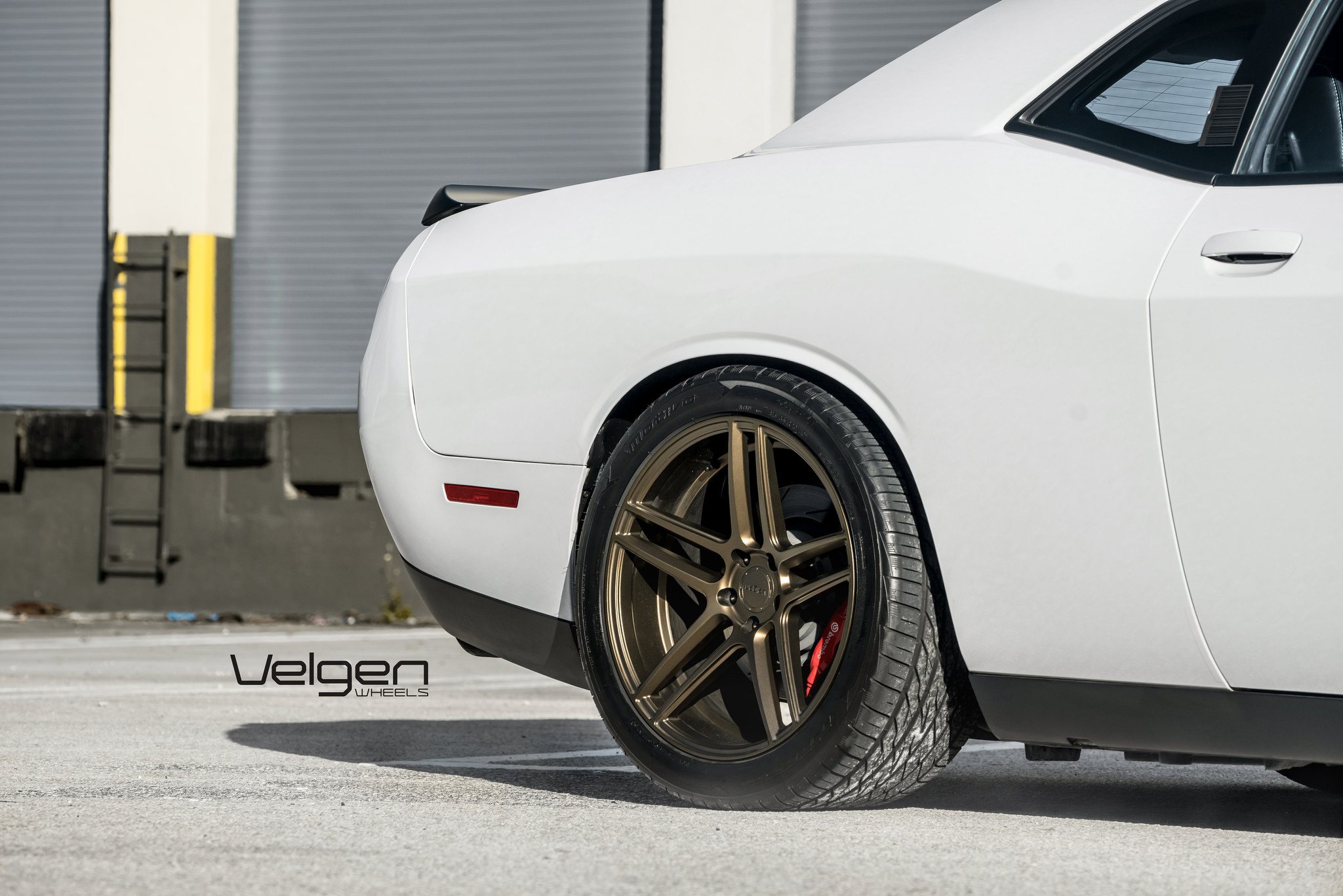 Bronze Velgen Wheels on White Dodge Challenger - Photo by Velgen