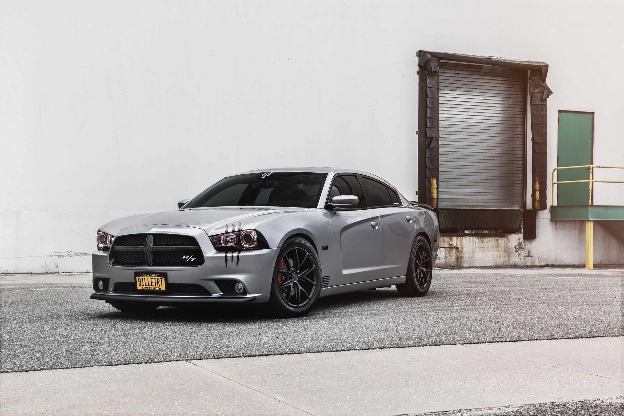 Gray Charger With Color Changing SMD Halo Headlights - Photo by Niche