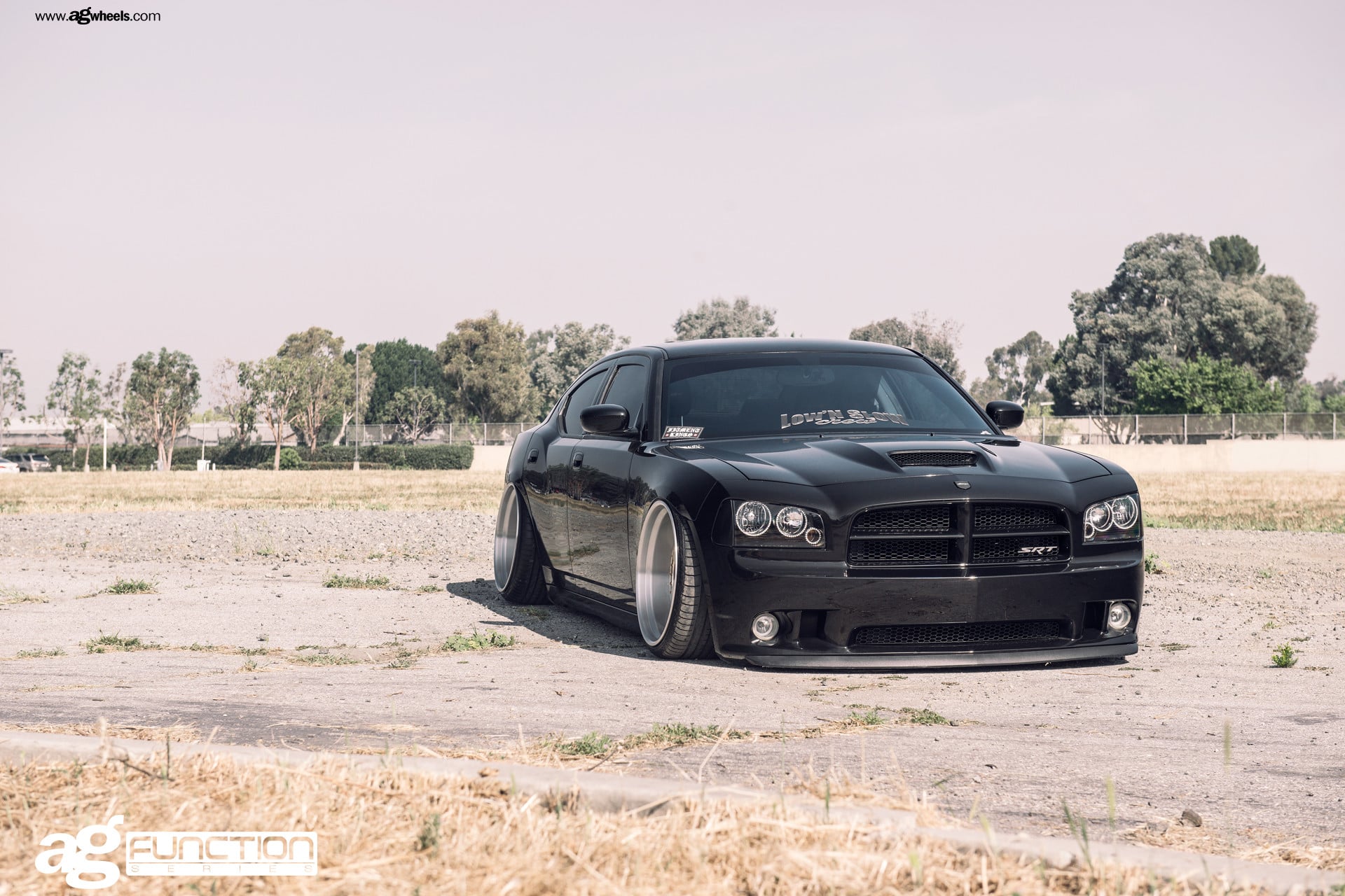 Stanced SRT Charger on Deep Dish Rims - Photo by Avant Garde