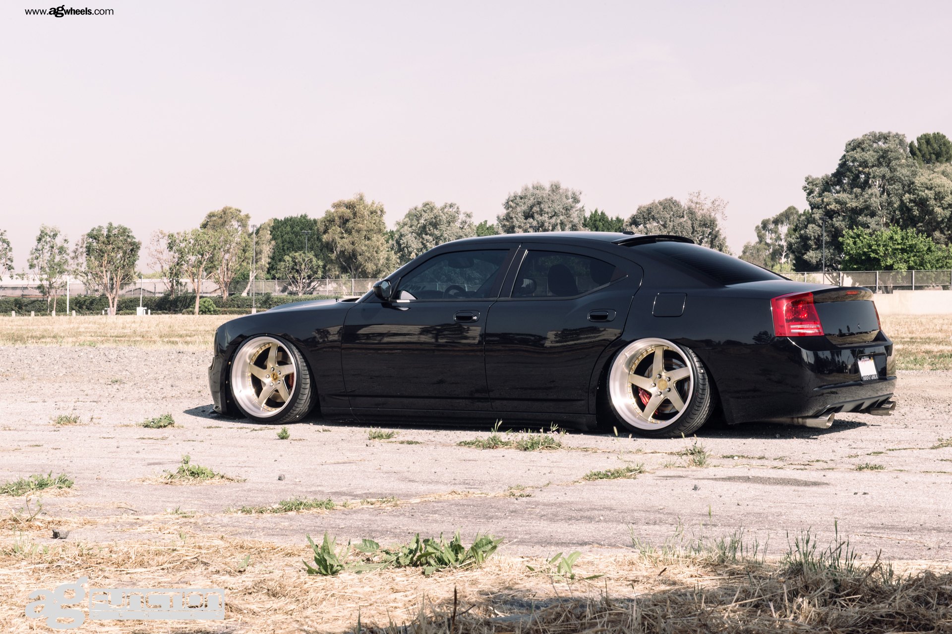 Stanced SRT Charger on Deep Dish Rims by Avant Garde.