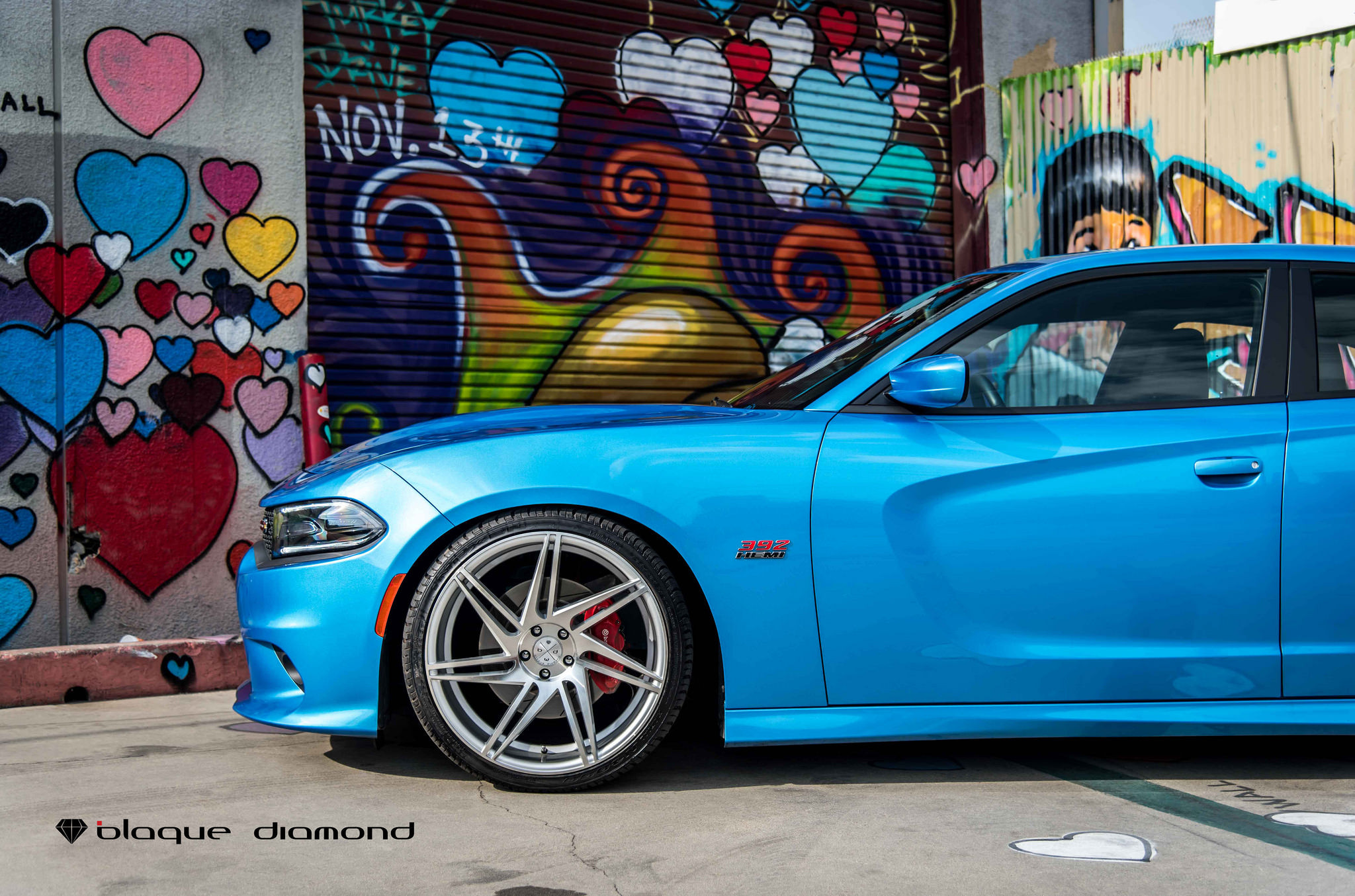 Machined Black Diamond Custom Rims on Dodge Charger - Photo by Black Diamond
