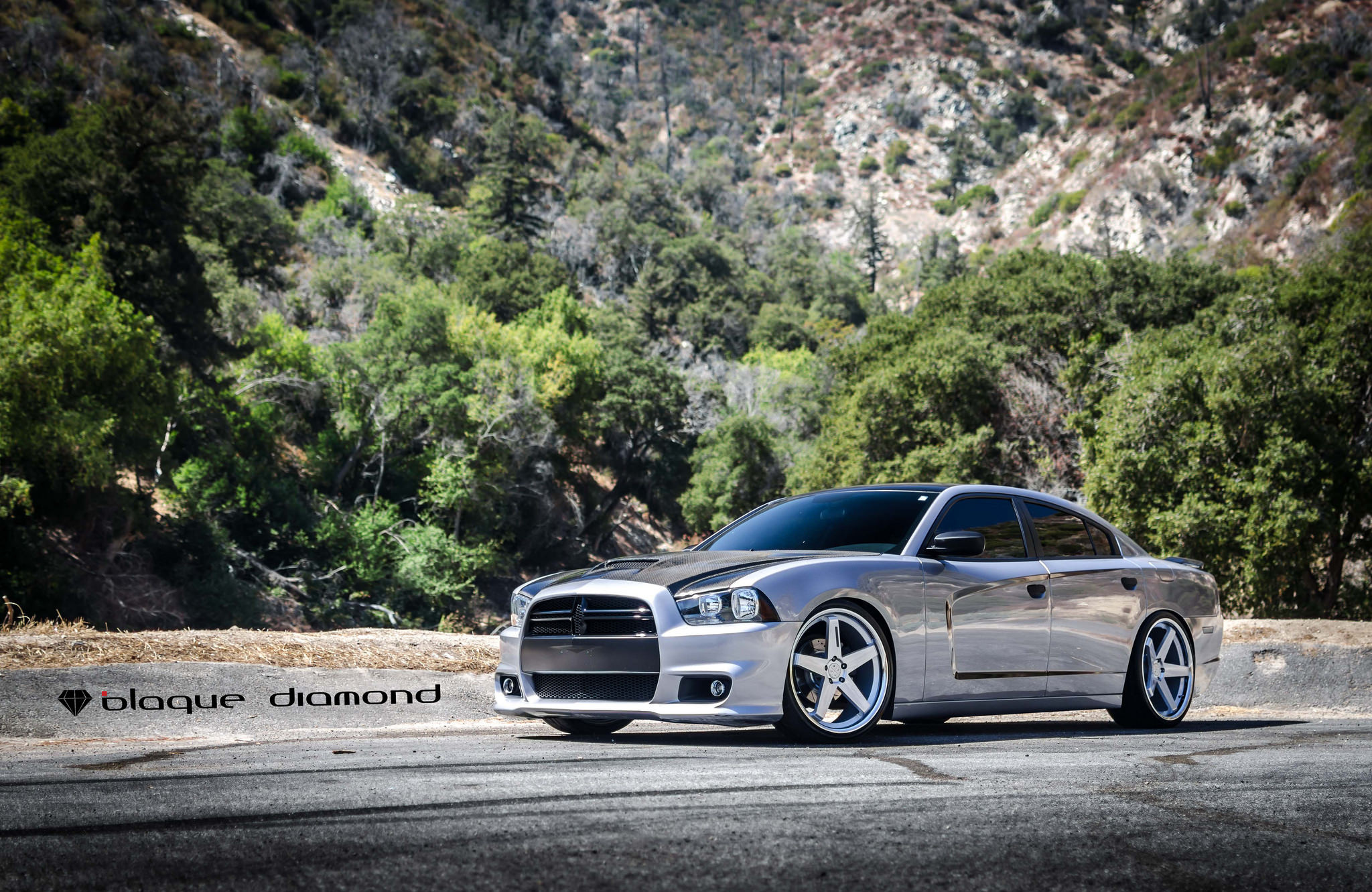 BD-21 Custom Wheels on a Stanced Charger - Photo by Black Diamond