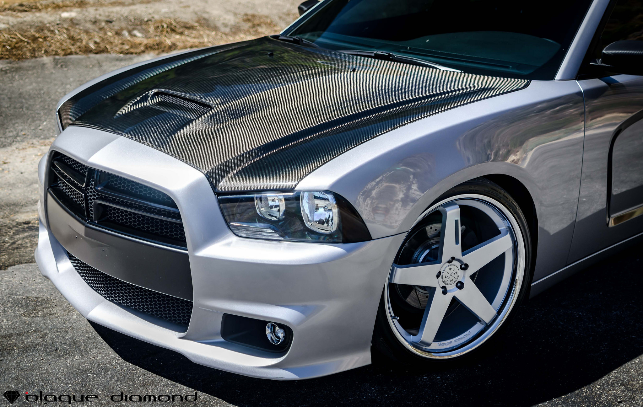 Dodge Charger Carbon Fiber Hood Scoop - Photo by Black Diamond