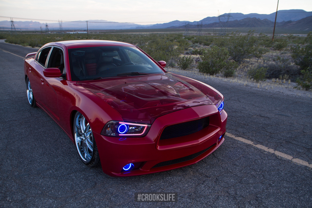 Dodge Charger with Custom Hood - Photo by Jimmy Crook