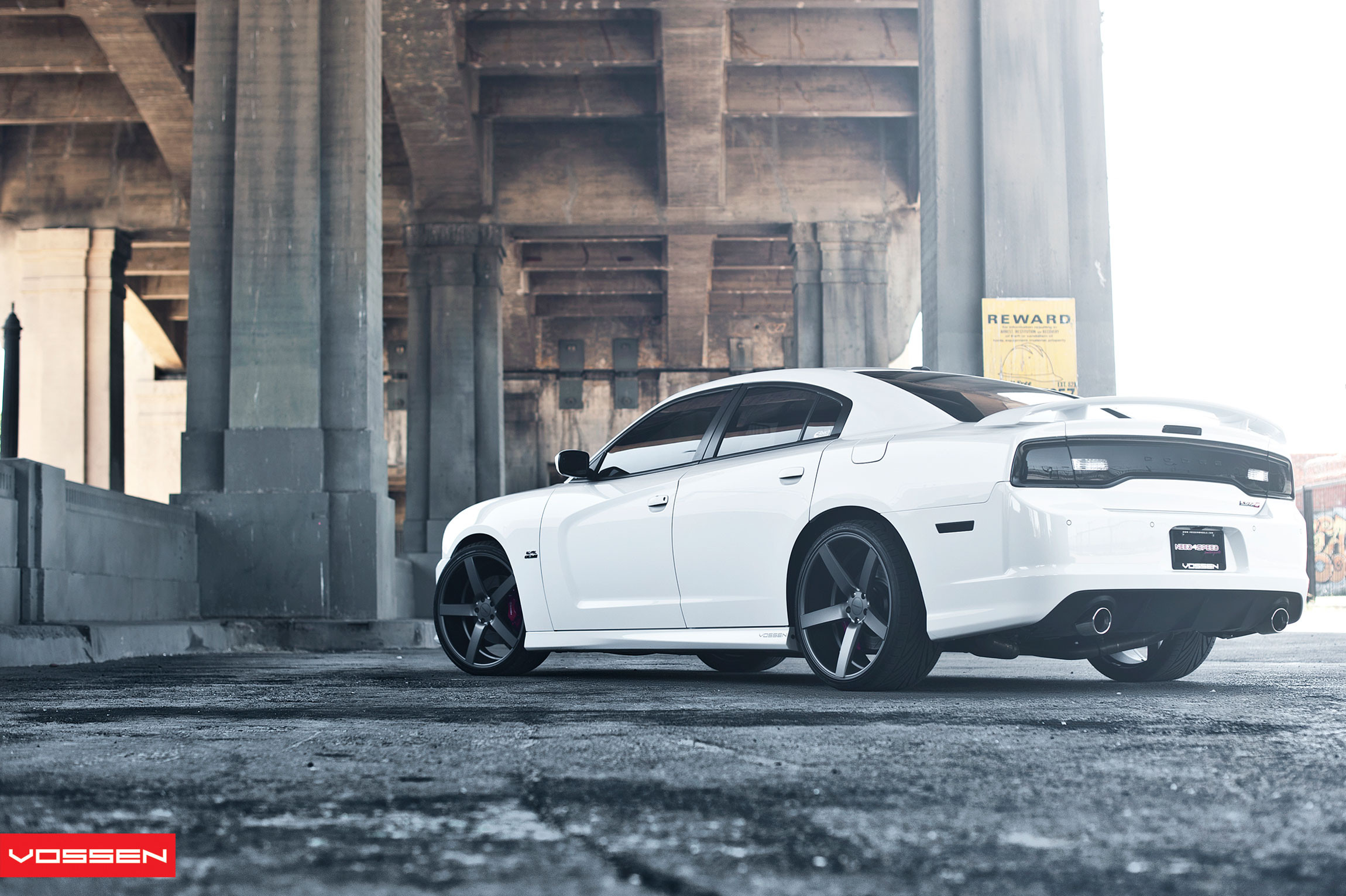 Aftermarket Dark Smoke Taillights on Dodge Charger - Photo by Vossen