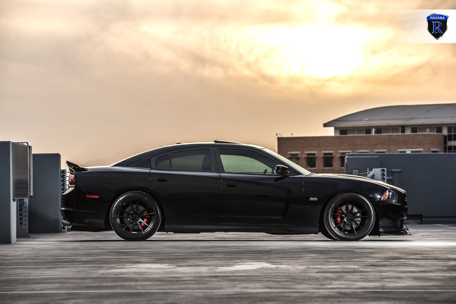 Custom Black Dodge Charger SRT with Rohana Rims - Photo by Rohana Wheels
