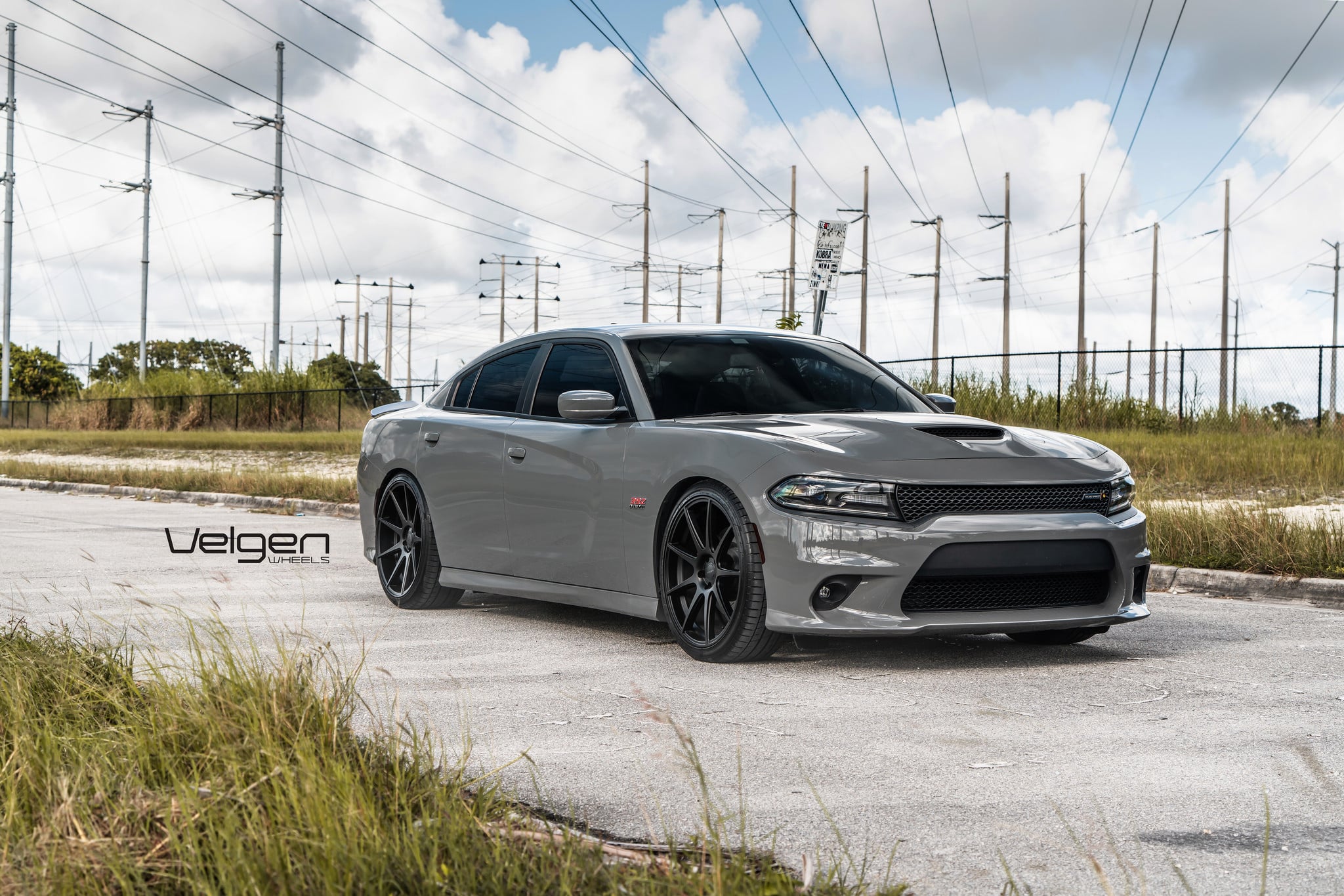 Custom Gray Dodge Charger Scat Pack 392 Hemi - Photo by Velgen Wheels